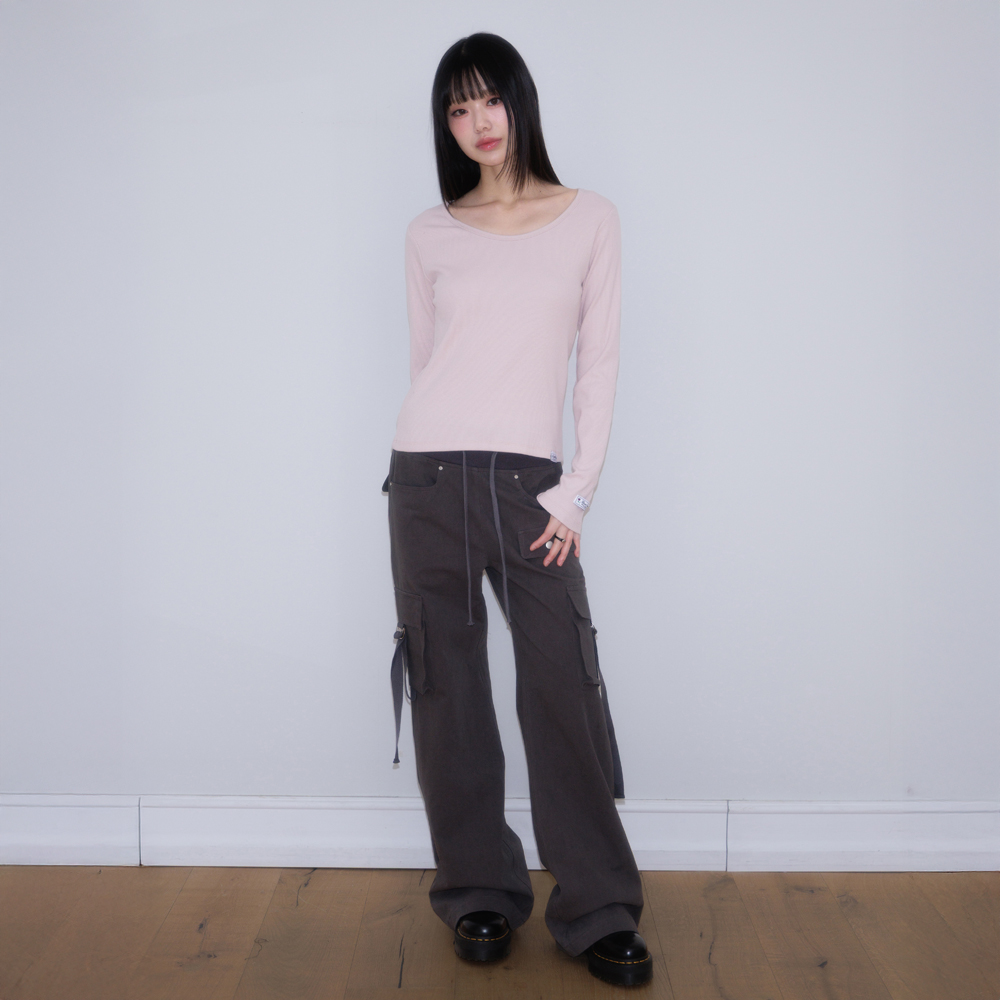 로제프란츠 에센셜 로즈 라벨 롱슬리브 페일 핑크(Rosefrantz Essential Rose Label Long Sleeve [Pale Pink]) - 4