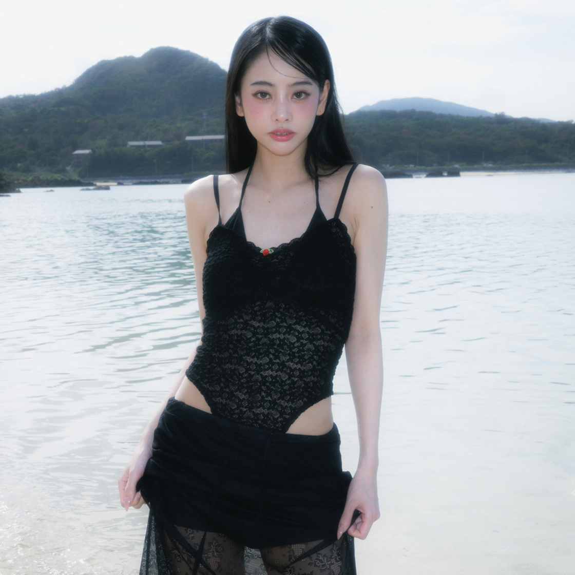 로제프란츠 레이스 바디수트 슬리브리스 블랙(Rosefrantz Lace Bodysuit Sleeveless Black) - 6