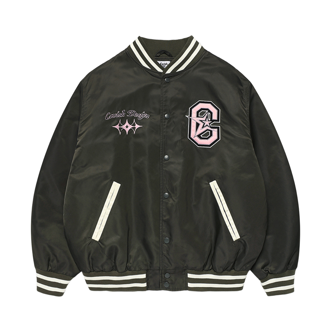 카비시 CVS 베이스볼 자켓 차콜(CAVISH CVS Baseball Jacket Charcoal)