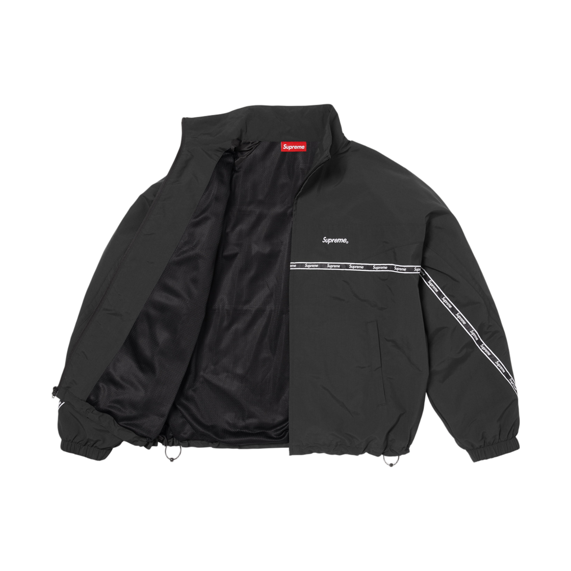 슈프림 로고 테이핑 트랙 자켓 블랙 - 26SS | Supreme | KREAM