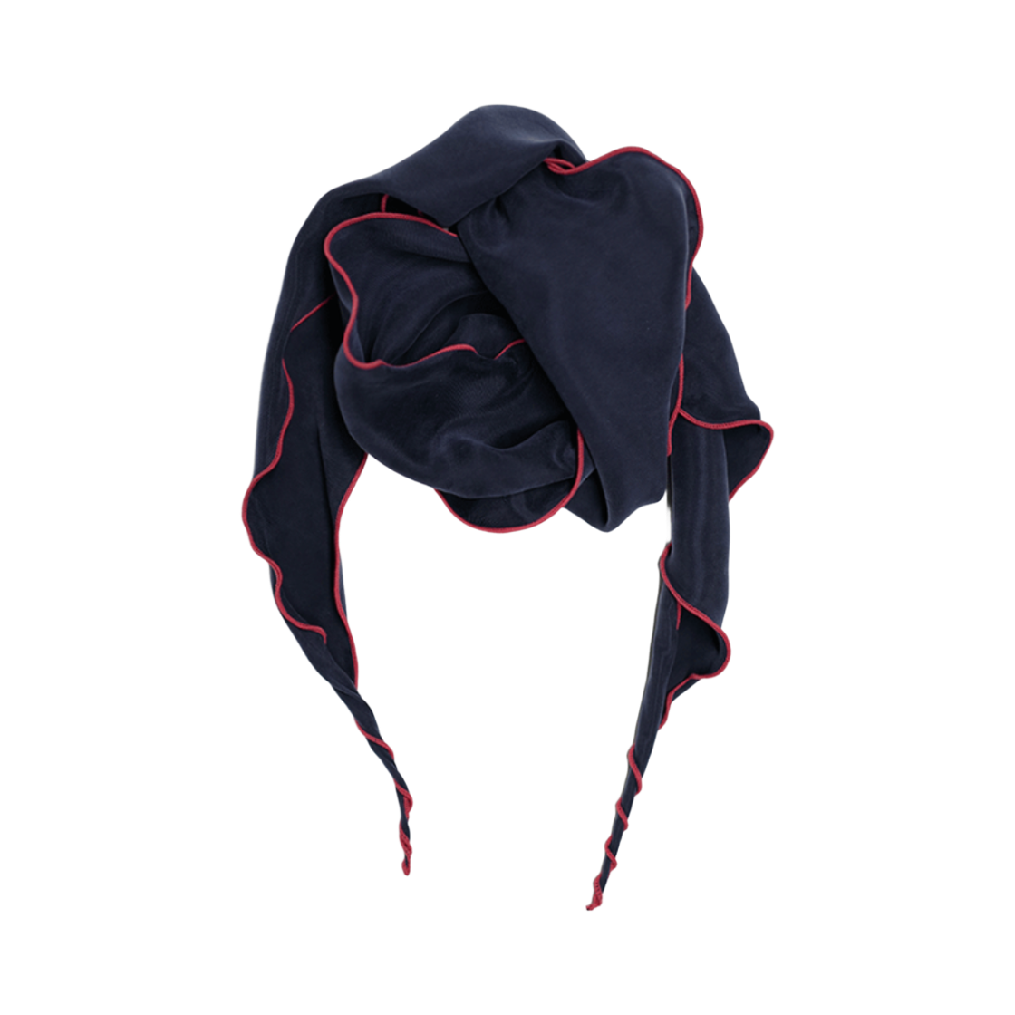 파버 크루아상 스카프 네이비/레드(FABEUR Croissant Scarf Navy/Red)