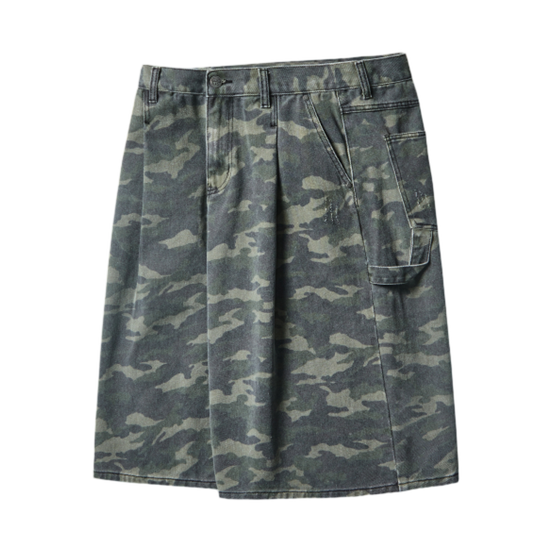 디미트리블랙 바이오 워싱 카펜터 버뮤다 데님 팬츠 카모플라주(Dimitri Black Bio Washing Carpenter Bermuda Denim Pants Camouflage)