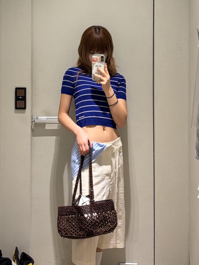 Cordera Women Wooden Beads Mini Bag Brown - 26SS 착용 스타일 - 1