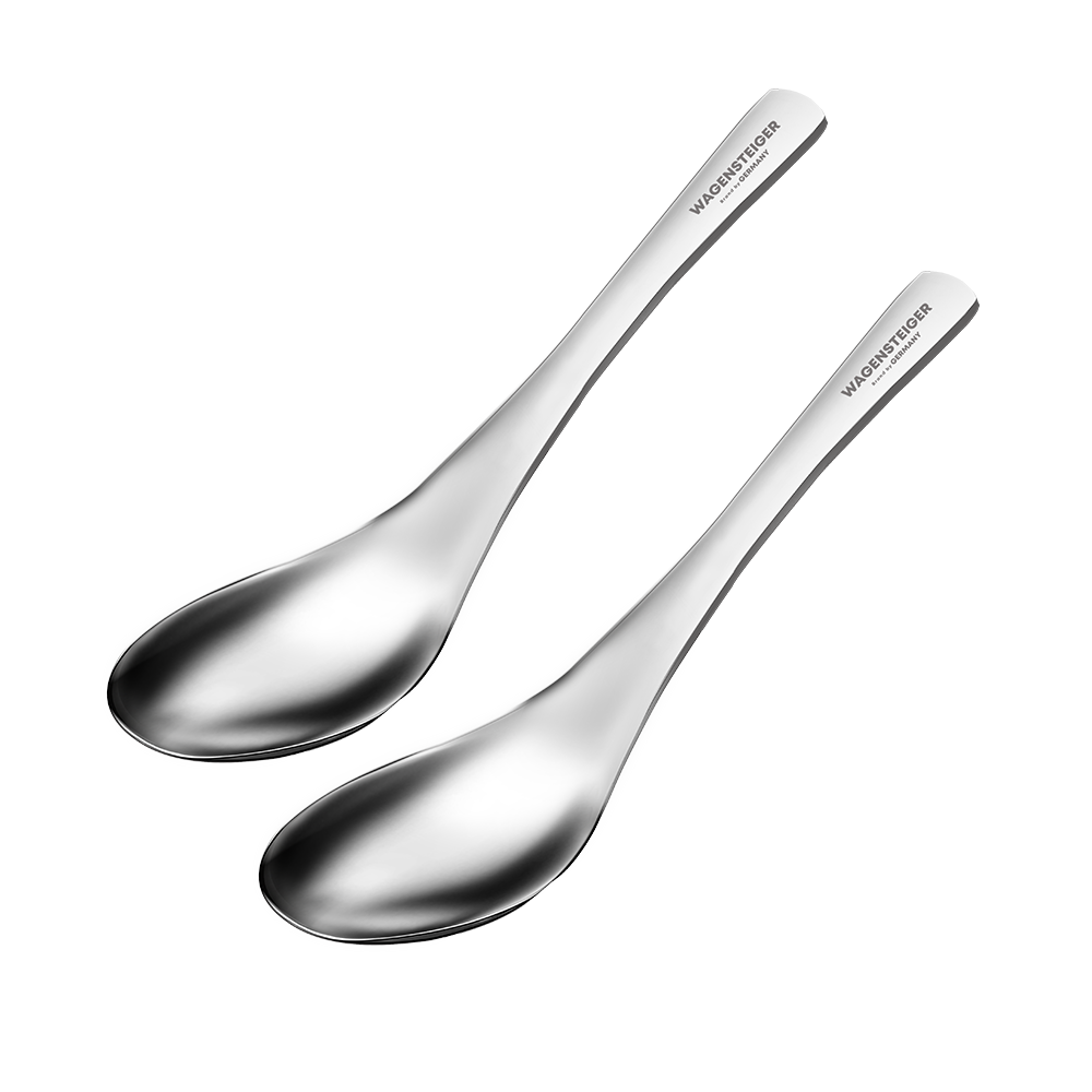 바겐슈타이거 올 스텐 304 룬트 누들 라면 우동 스푼 2P(WAGENSTEIGER All Stainless Steel 304 Rundt Noodle & Udon Spoon 2P Set) - 1