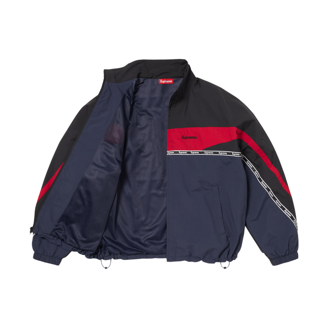 슈프림 로고 테이핑 트랙 자켓 네이비 - 26SS(Supreme Logo Taping Track Jacket Navy - 26SS) - 3