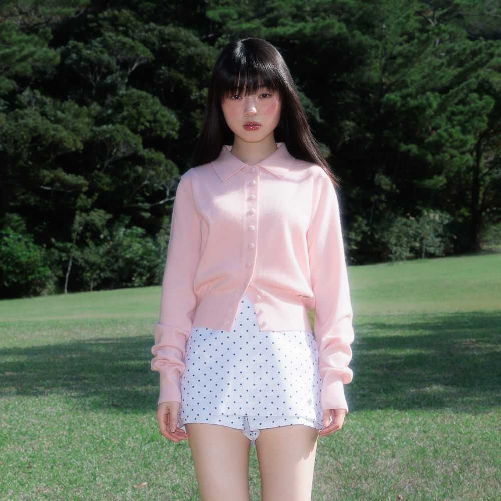 로제프란츠 패브릭 버튼 카라 가디건 핑크(Rosefrantz Fabric Button Collar Cardigan [Pink]) - 3