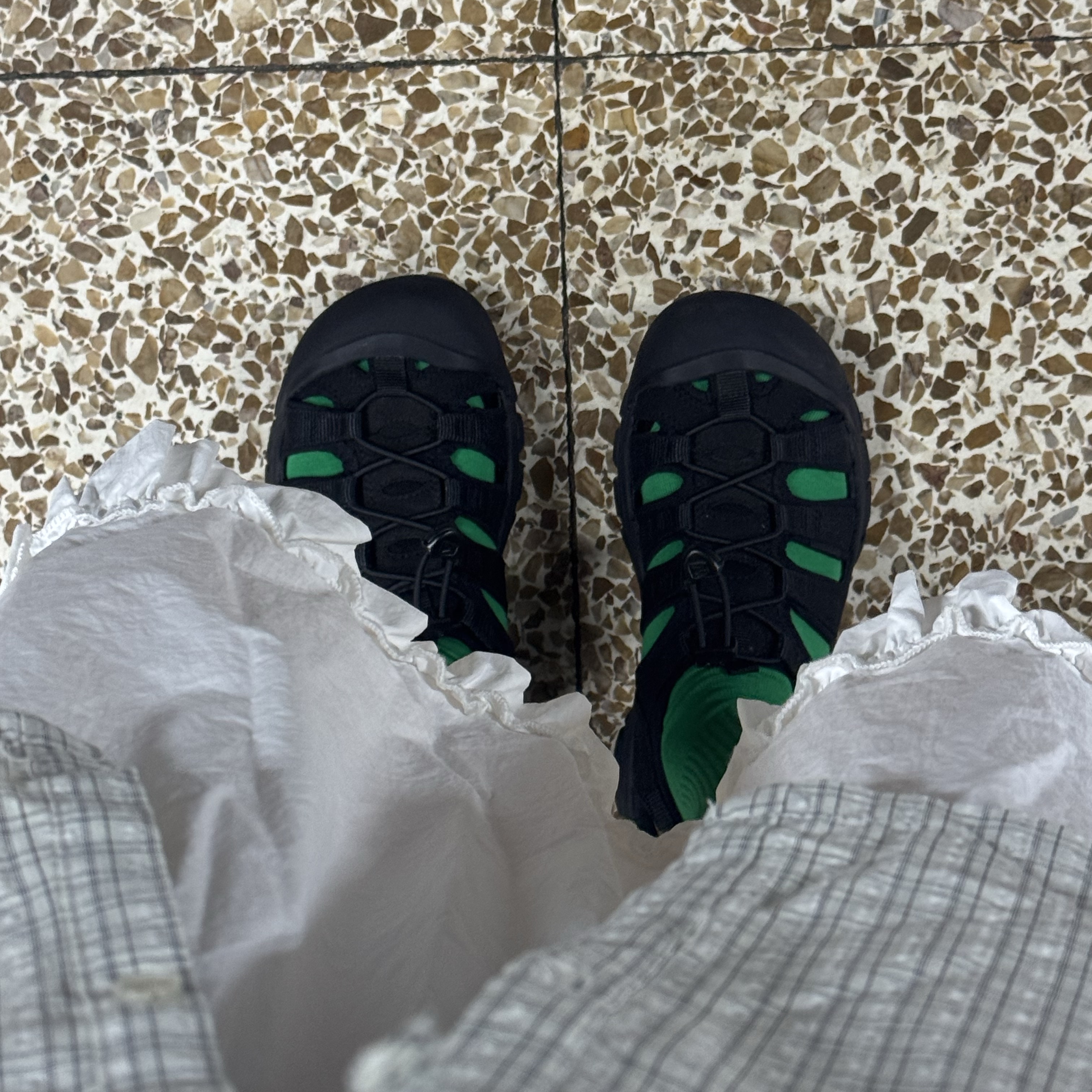 Keen Newport H2 Triple Black 착용 스타일 - 1