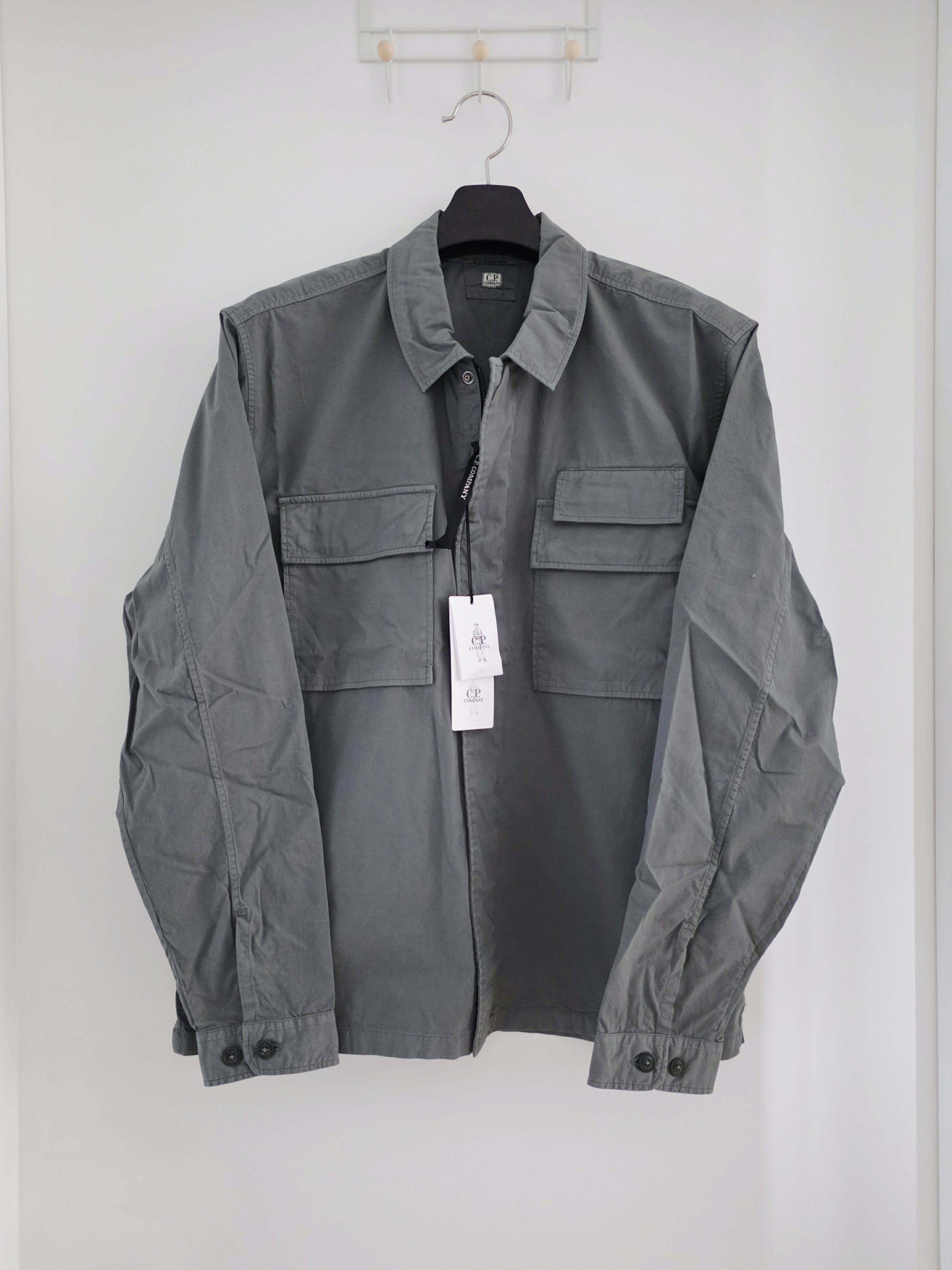 C.P. Company Organic Gabardine Utility Lens Shirt Total Eclipse Blue - 25SS 착용 스타일