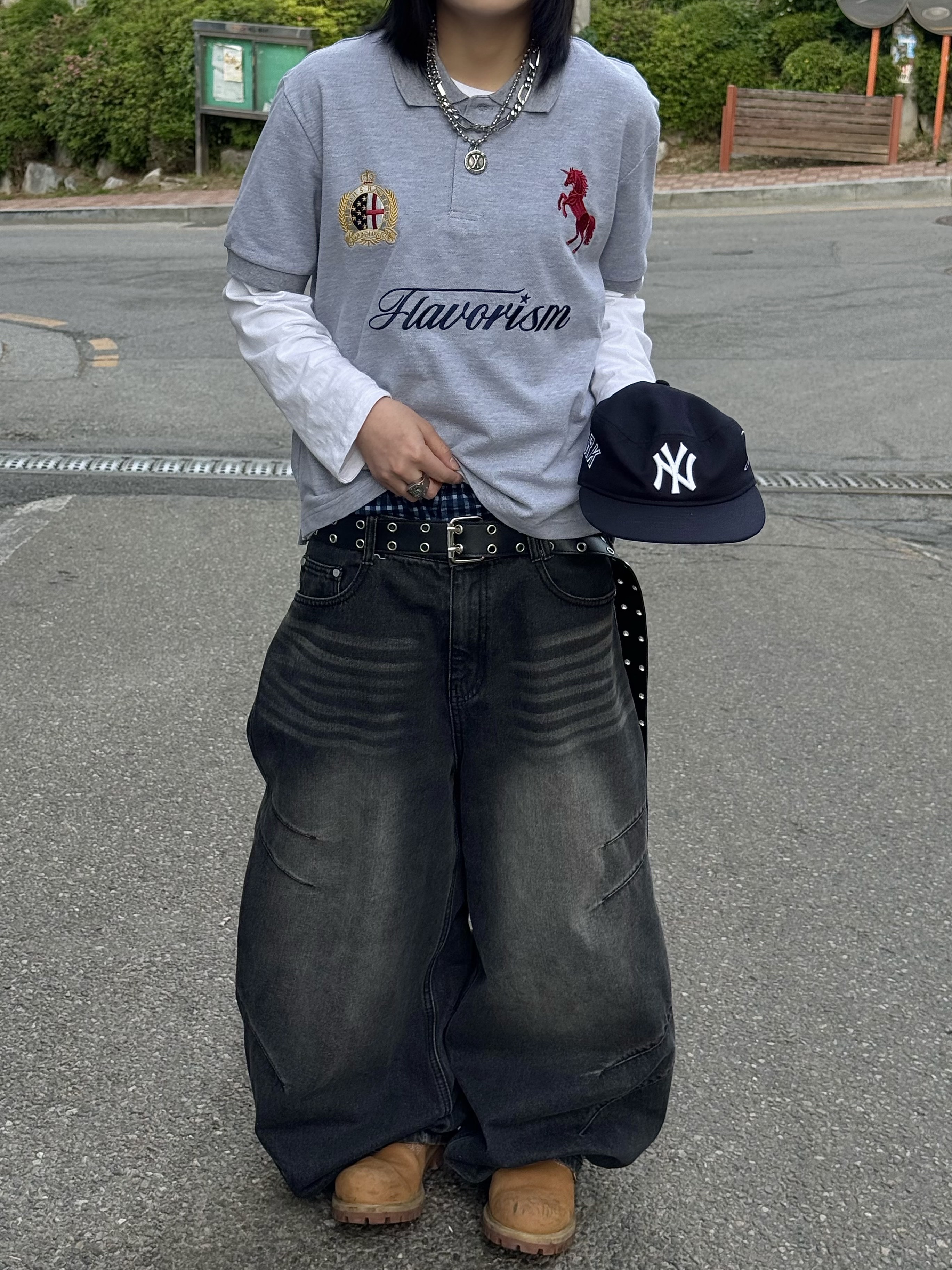[KREAM 단독] Flavorism Red Horse Pique Shirt Melange, Timberland Premium 6 inch Waterproof Boot Wheat Nubuck - Wide 착용 스타일 - 3