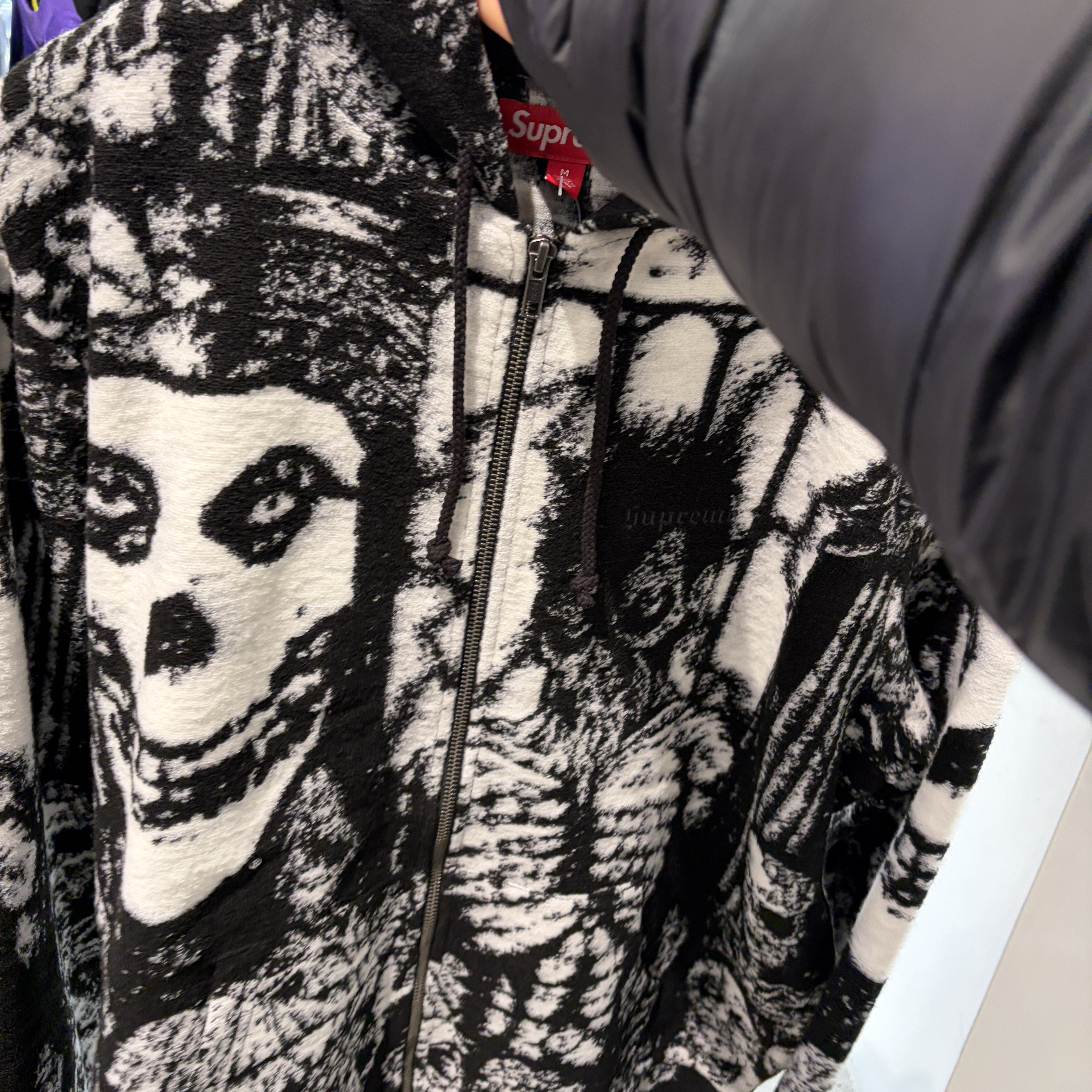 Supreme x The Misfits Zip Up Hooded Sweater Black - 26SS 착용 스타일