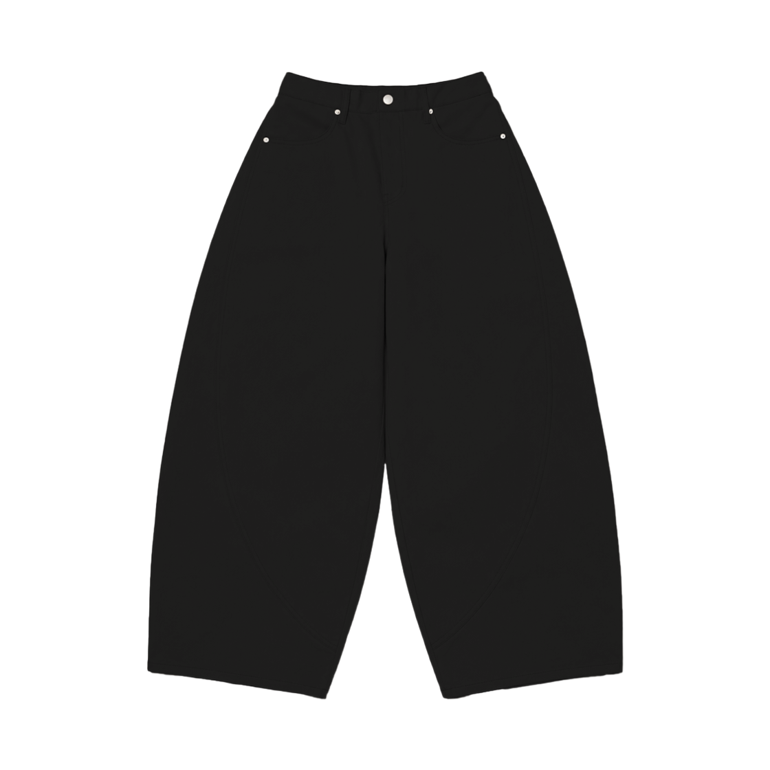어레이드 커브드 섹션 벌룬 치노 팬츠 차콜(Arrayed Curved Section Balloon Chino Pants Charcoal) - 3