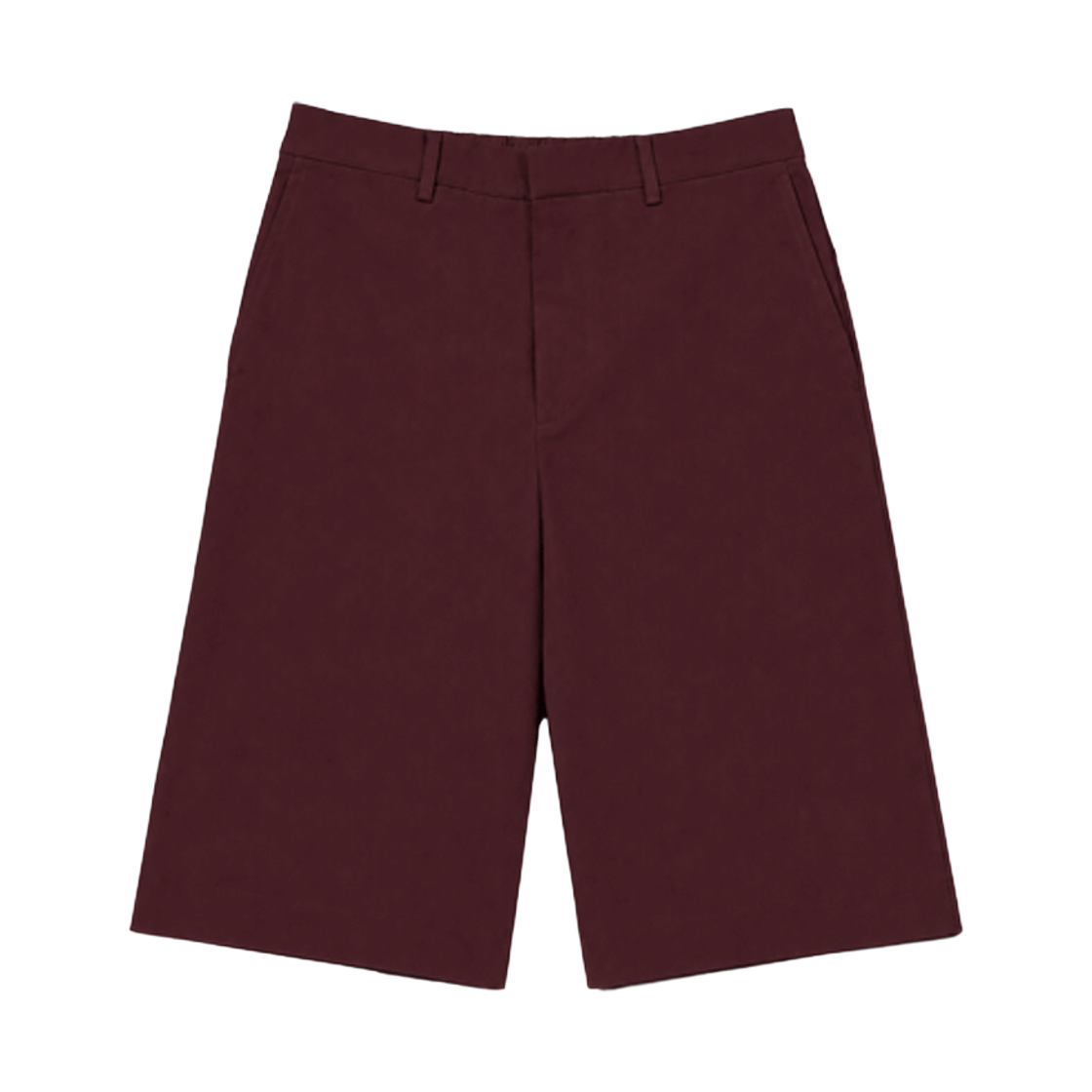 어레이드 코튼 와이드 밴딩 버뮤다 팬츠 버건디(Arrayed Cotton Wide Banding Bermuda Pants Burgundy)
