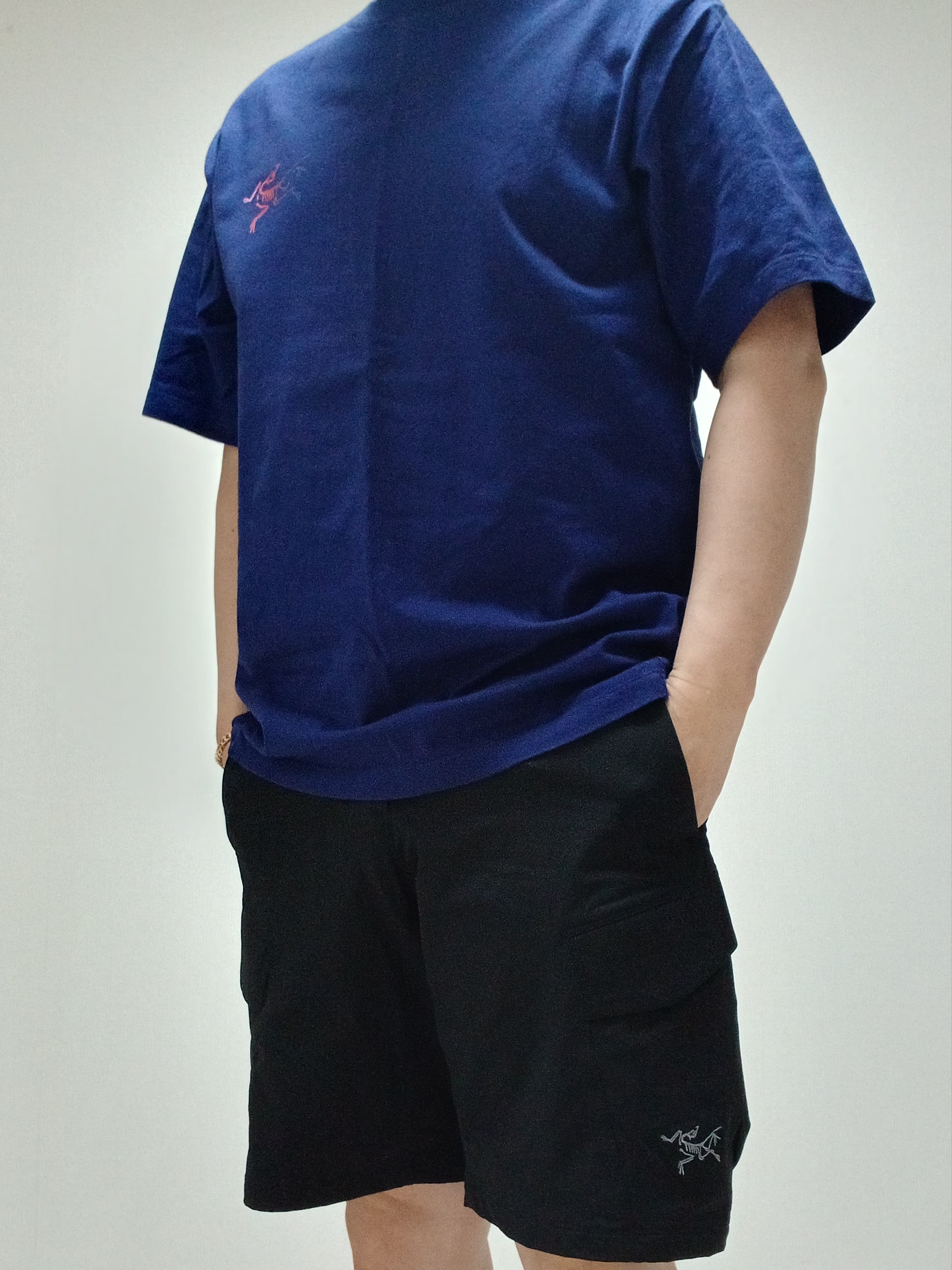 Arc'teryx Kragg Cotton Logo SS T-Shirt Soulsonic Dynasty, Arc'teryx Rampart Shorts 9 Inch Black 착용 스타일 - 9