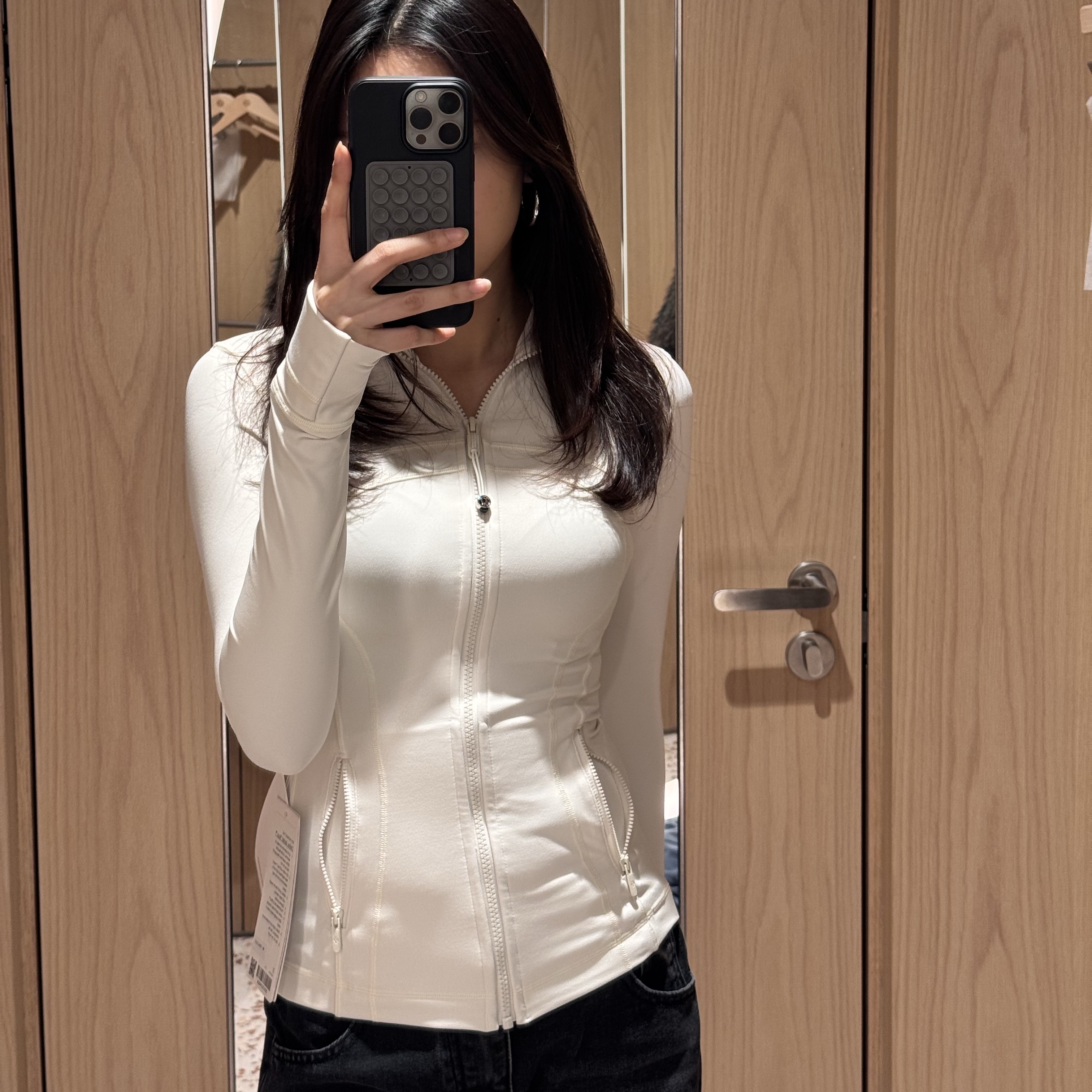 (W) Lululemon Define Jacket Nulu Strawberry Milkshake 착용 스타일