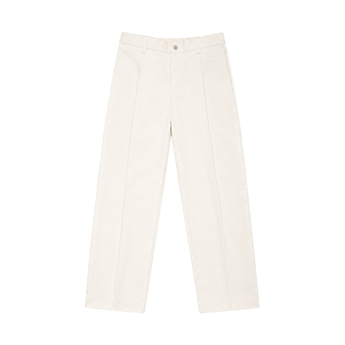 어레이드 테이퍼드 오피서 원턱 밴딩 치노팬츠 화이트(Arrayed Tapered Officer One Tuck Banding Chino Pants White)