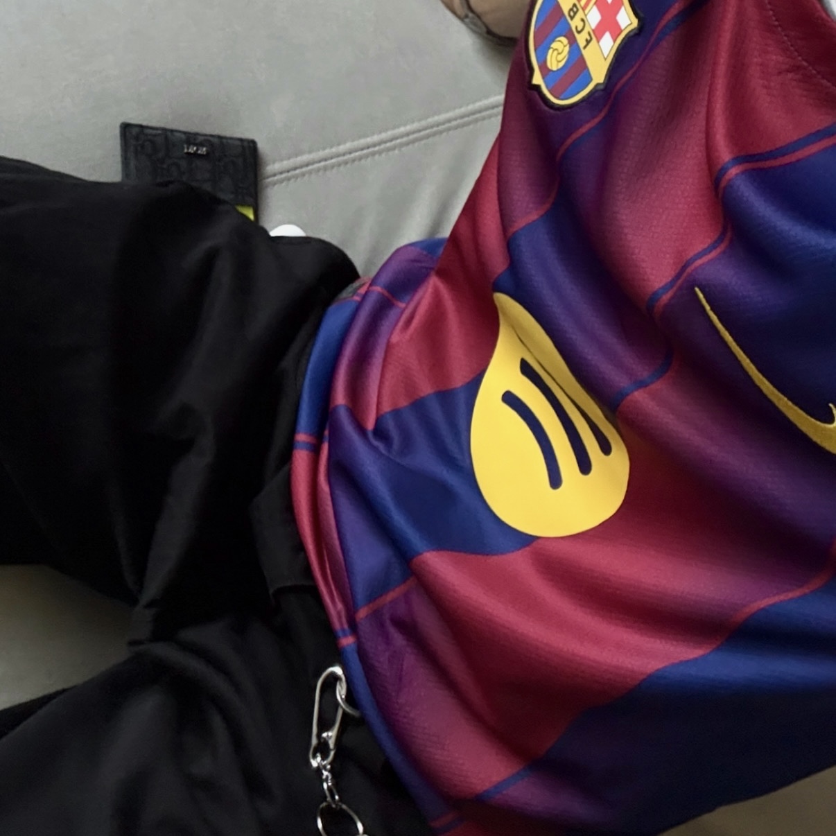 Nike FC Barcelona 2025/26 Stadium Home Dri-Fit Football Replica Jersey Deep Royal Blue Noble Red (Non Marking Ver.), Dior Card Holder Black Dior Oblique Jacquard 착용 스타일