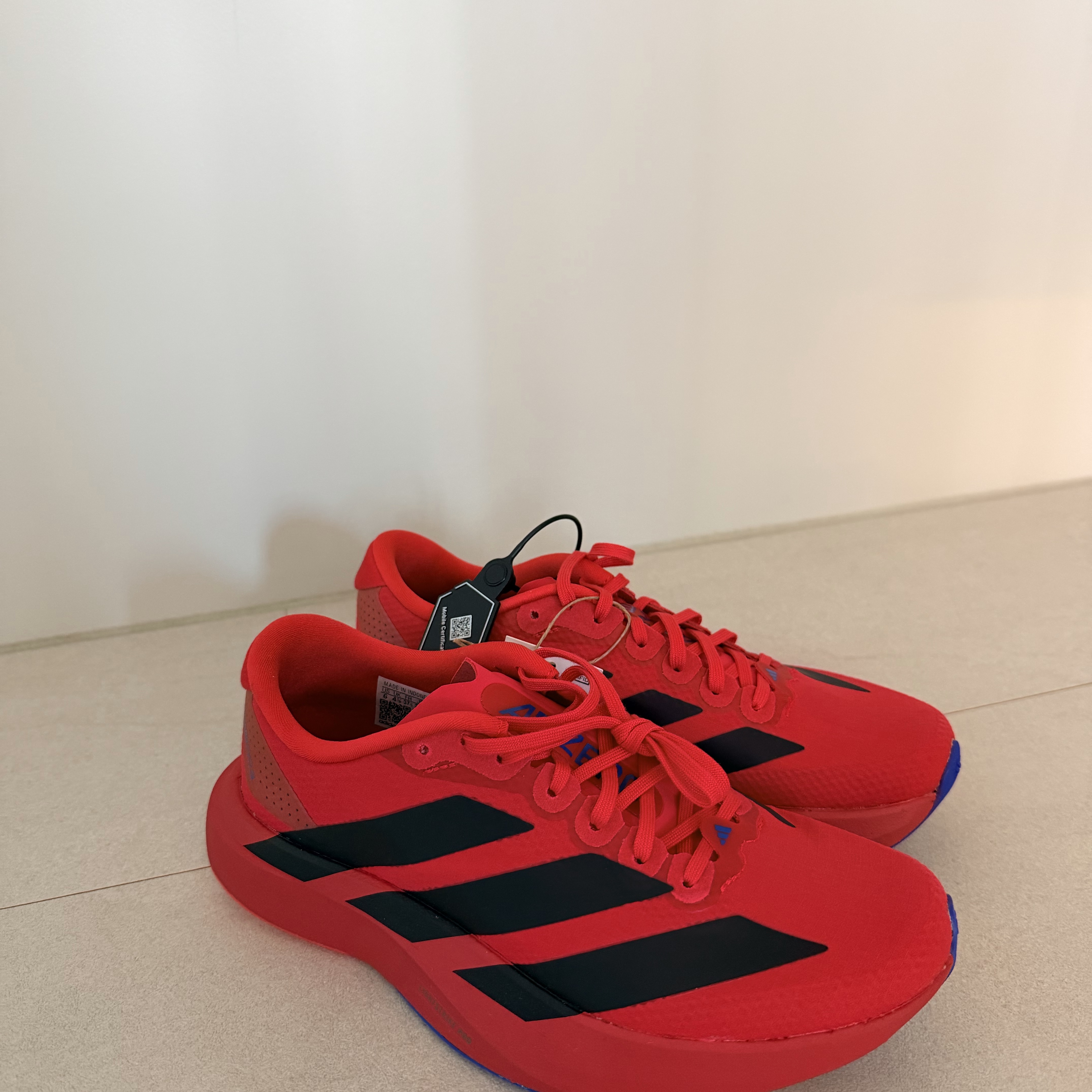 (W) Adidas Adizero EVO SL Pure Ruby Core Black 착용 스타일