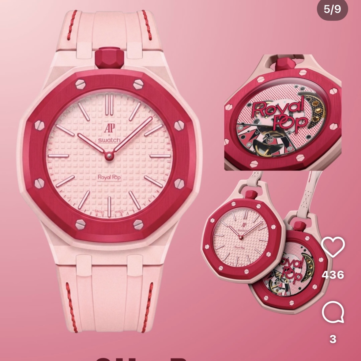 Swatch x Audemars Piguet Bioceramic Royal Pop Otto Rosso 착용 스타일
