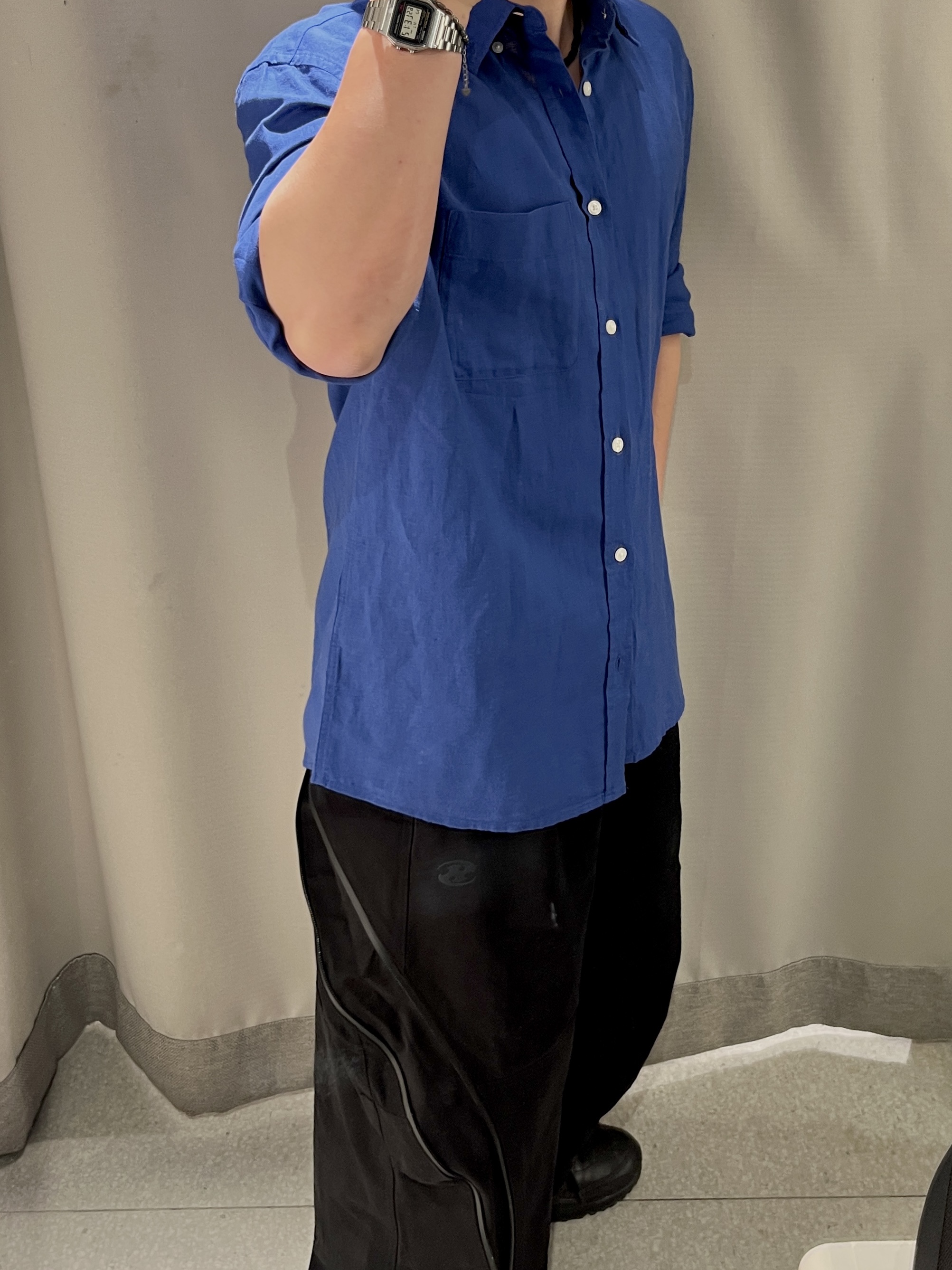Sansan Gear Affine Curve Pants Black_26SS 착용 스타일 - 1