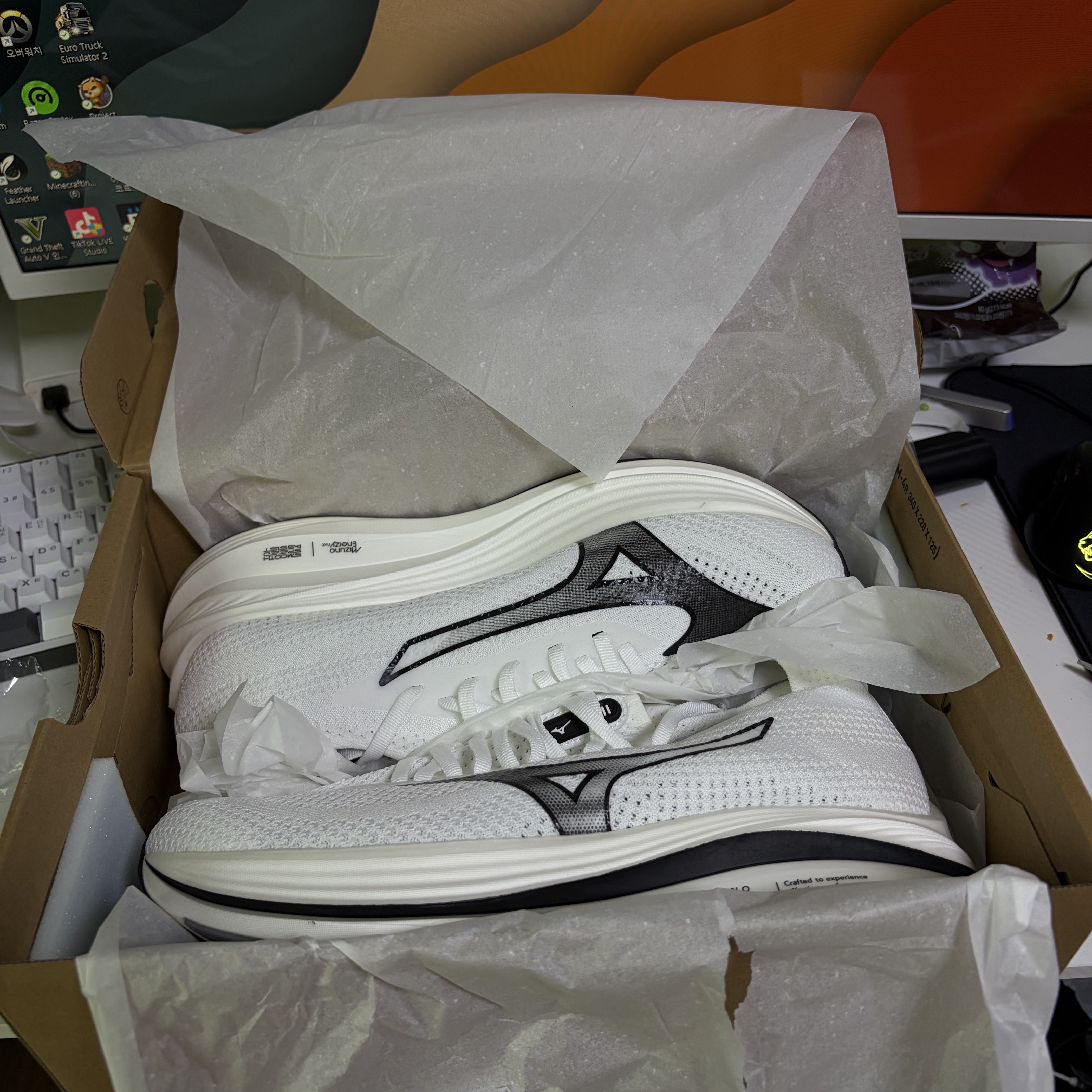 Mizuno Neo Zen White Black 착용 스타일