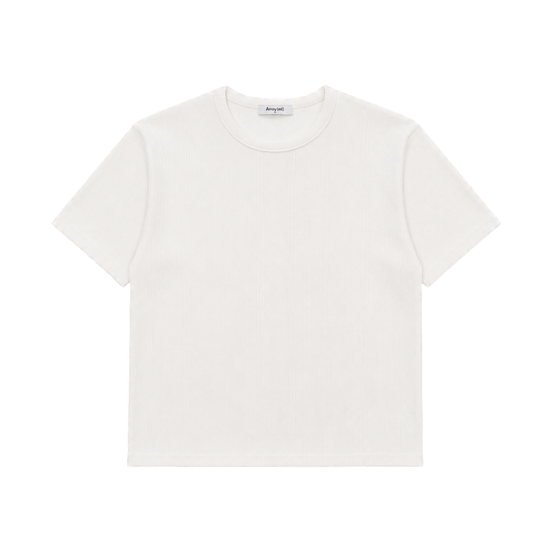 어레이드 리브드 숏 슬리브 크롭 티셔츠 그레이(Arrayed Ribbed Short-Sleeve Crop T-Shirt Gray) - 3