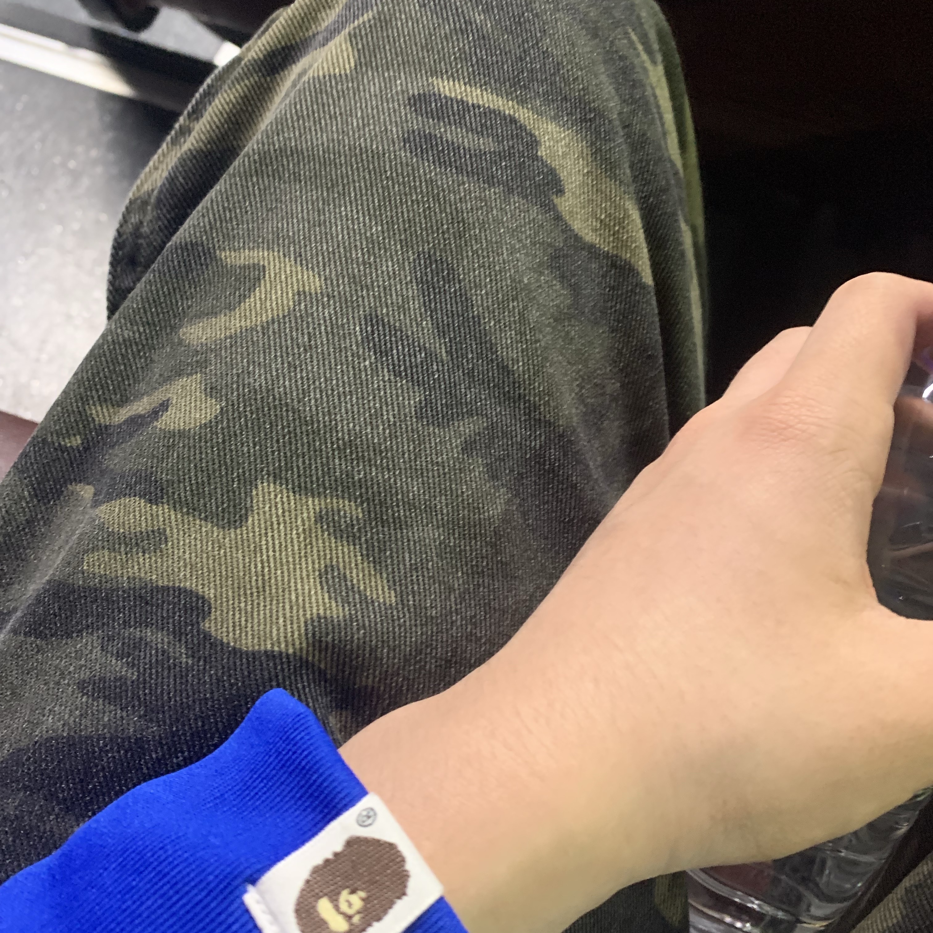 Adidas x BAPE Allover Print Track Top Blue - US Sizing 착용 스타일 - 1