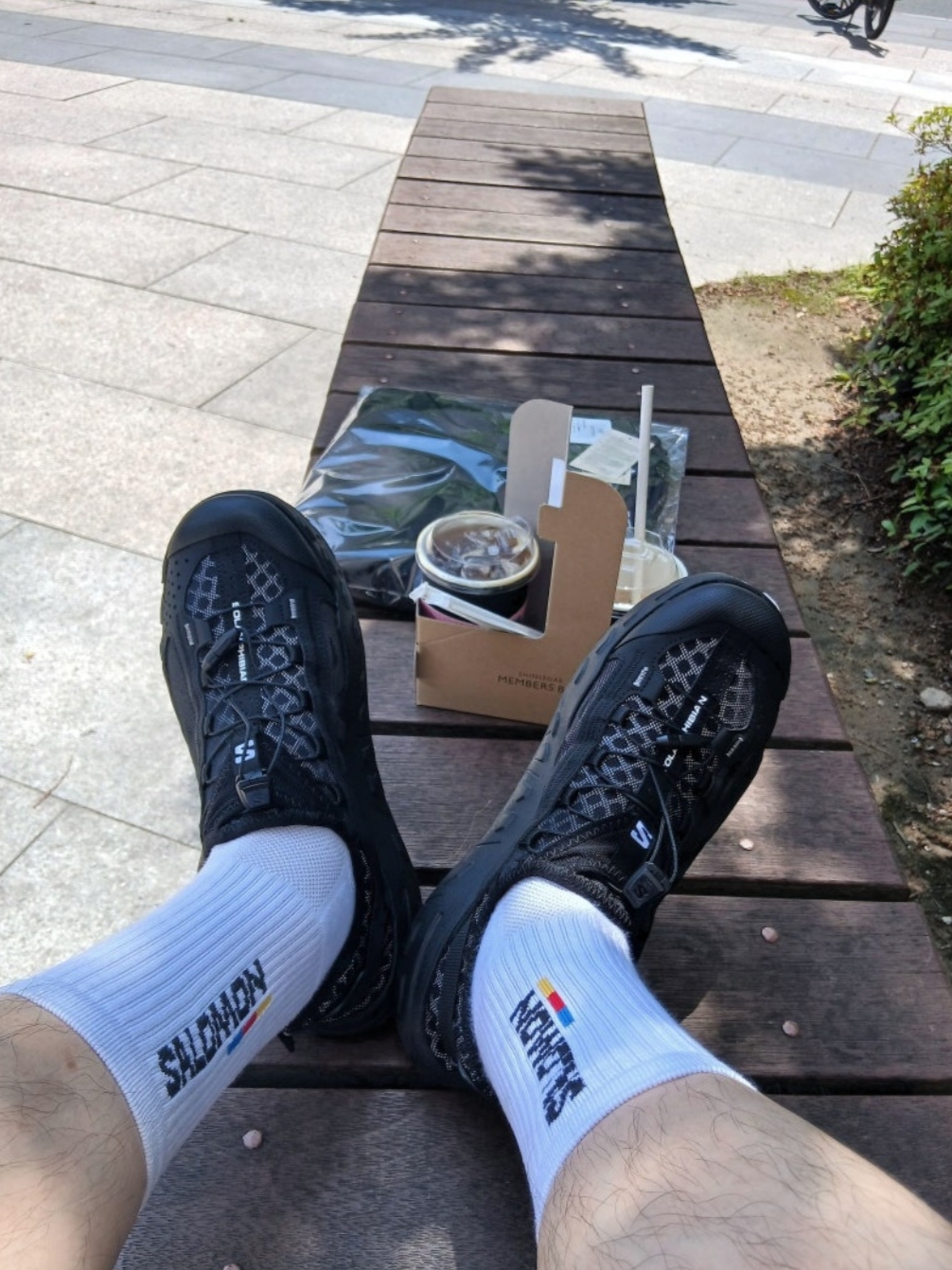 (W) Salomon Solamphibian Black Alloy, Salomon Solamphibian Black Alloy 착용 스타일 - 3
