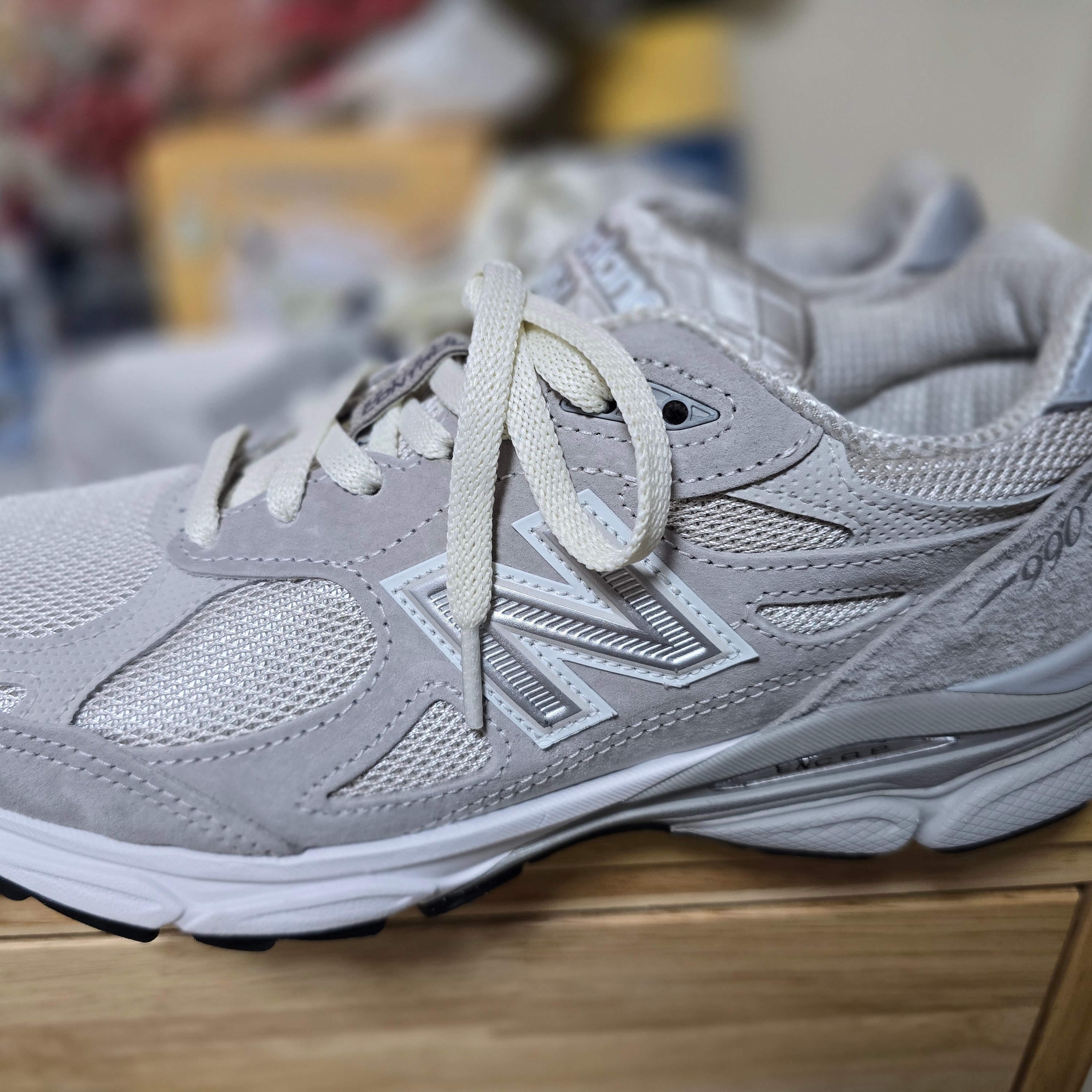 New Balance x Kith 990v3 Made in USA Hallow, New Balance 992 Made in USA Grey - D Standard 착용 스타일 - 1