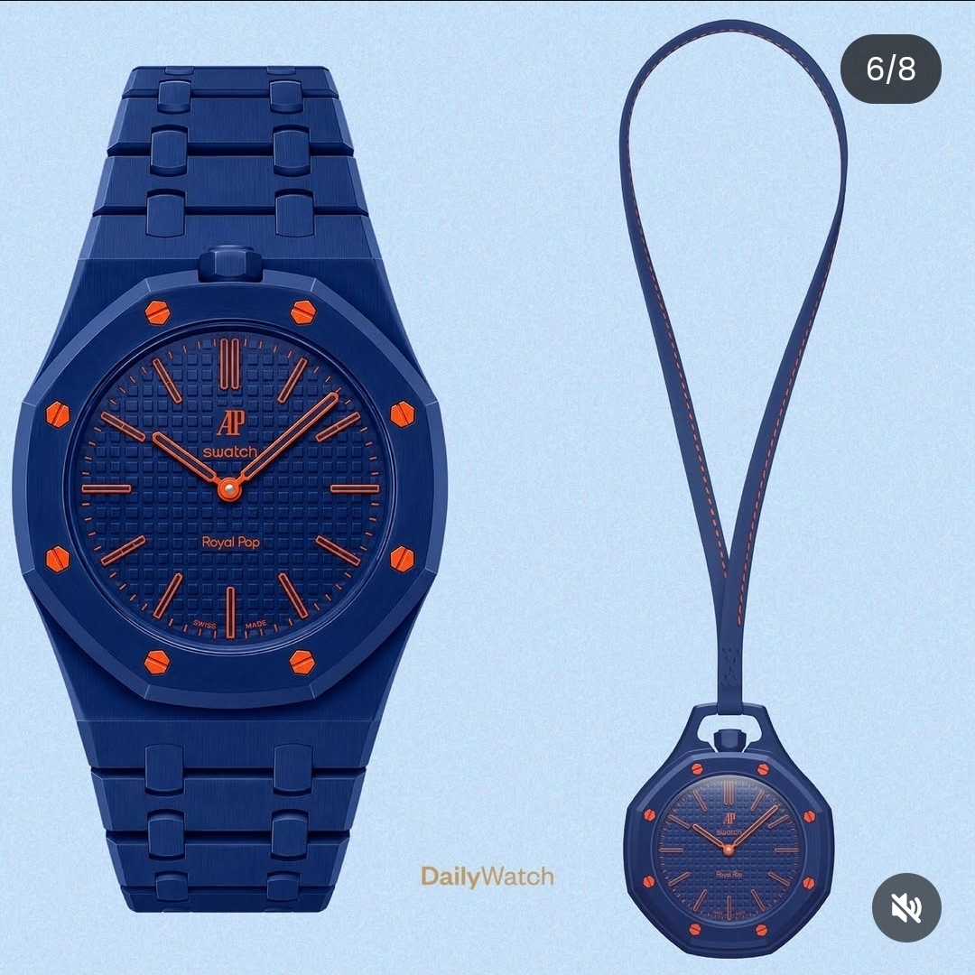 Swatch x Audemars Piguet Bioceramic Royal Pop Orenji Hachi 착용 스타일