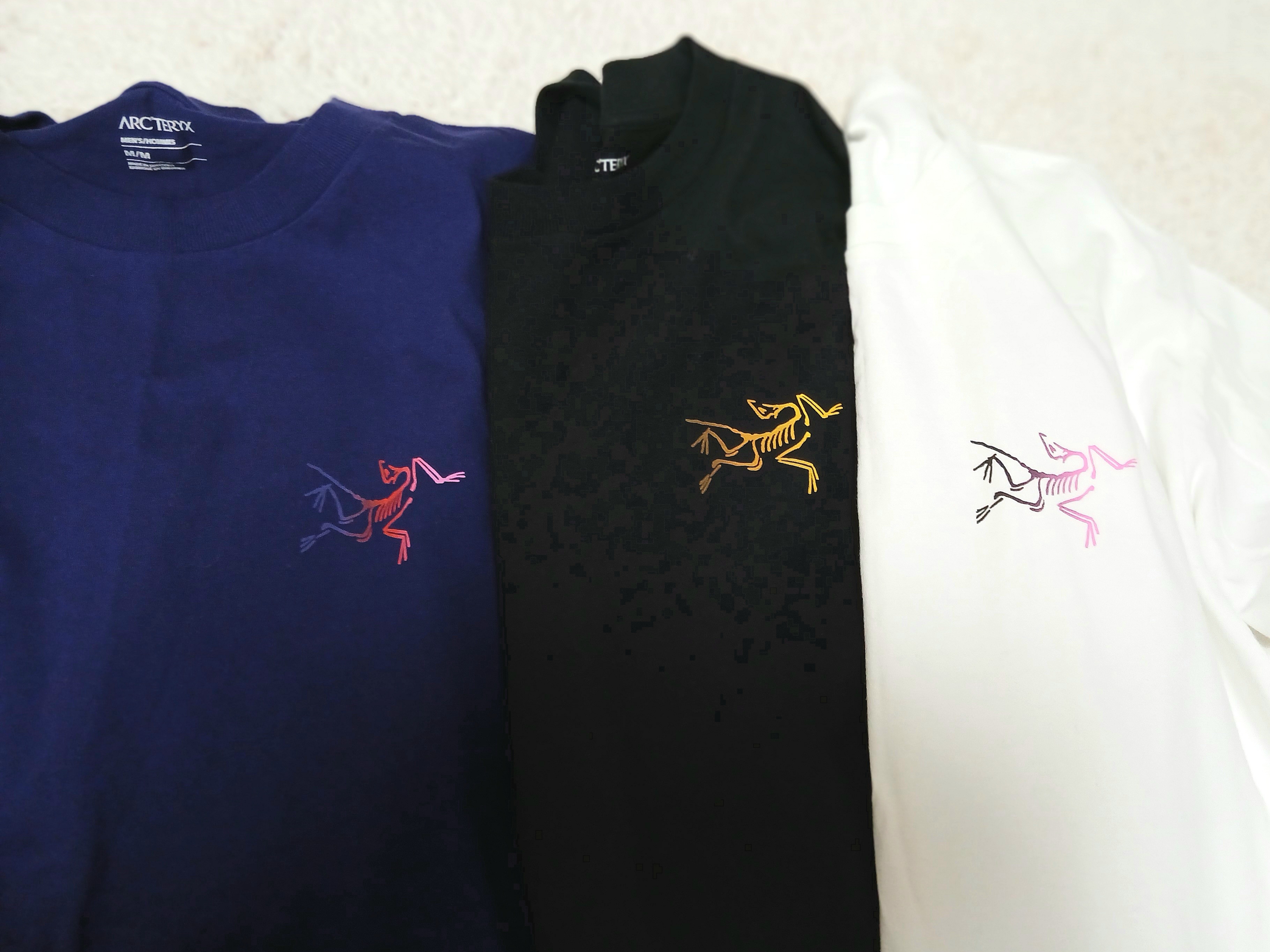 Arc'teryx Kragg Cotton Logo SS T-Shirt 24K Black, Arc'teryx Kragg Cotton Logo SS T-Shirt White Light Soul 착용 스타일 - 3