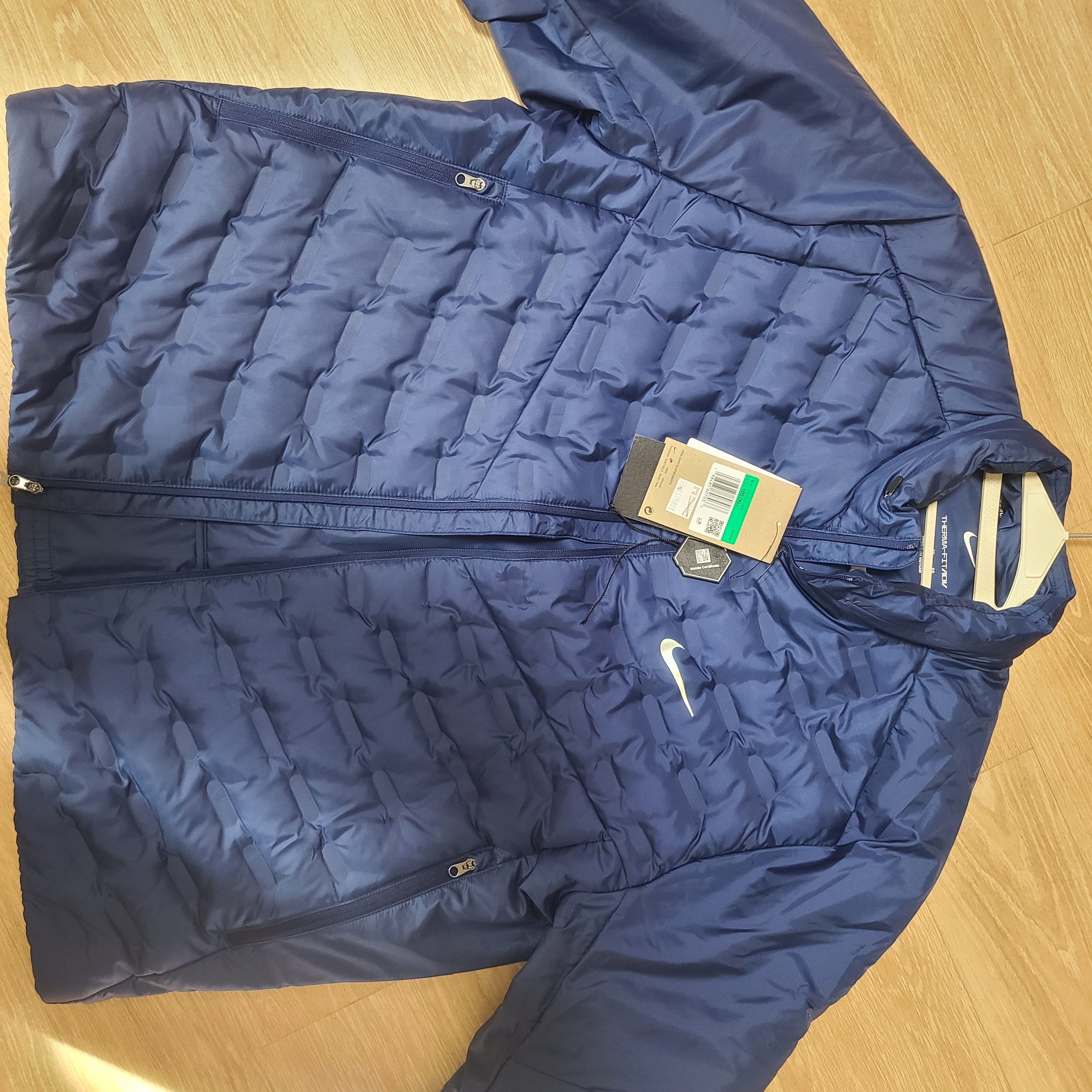 Nike Therma-Fit ADV Aeroloft Repel Down Running Jacket Blue Void - Asia 착용 스타일