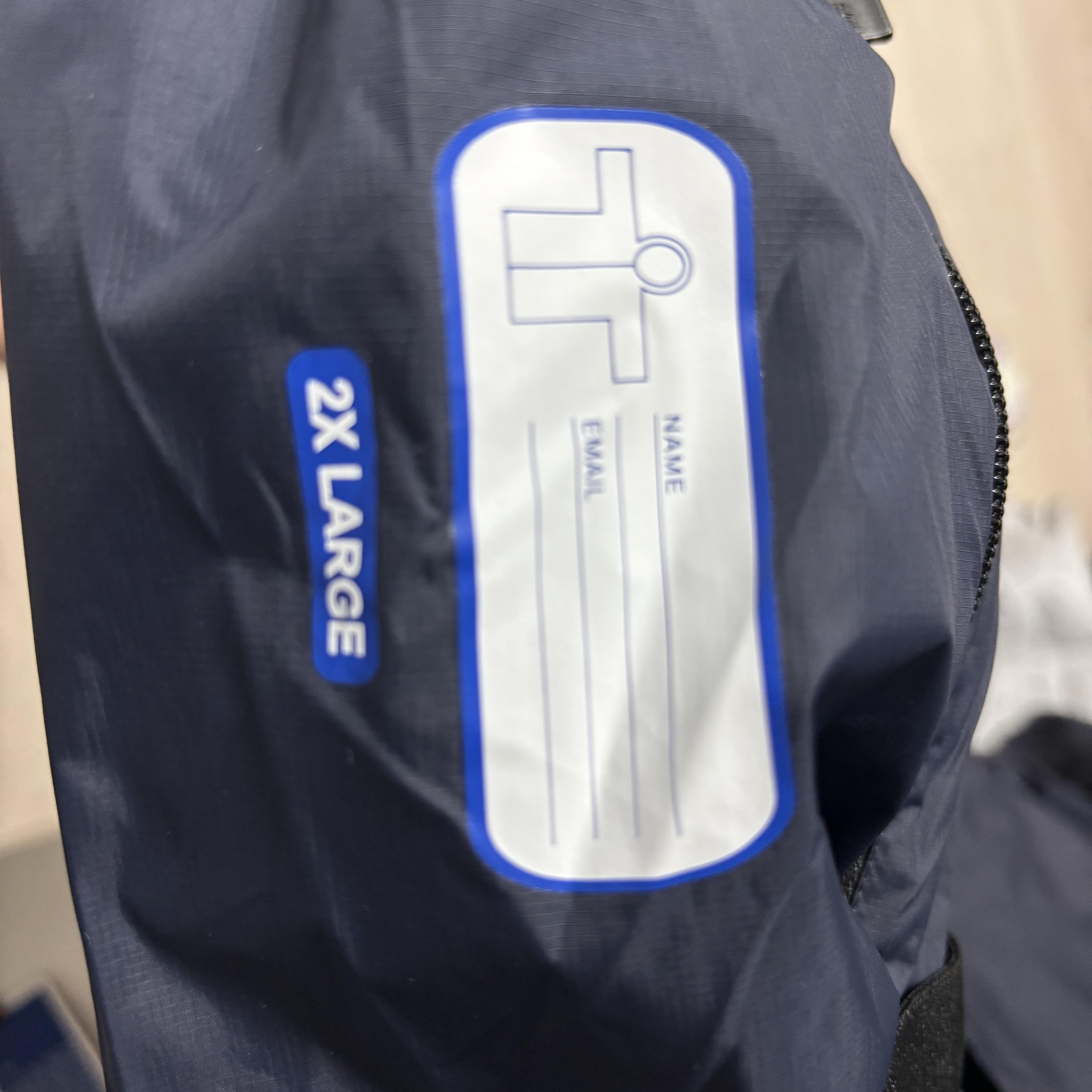 Play Comme des Garcons x K-Way Full Zip Jacket Navy 착용 스타일 - 2