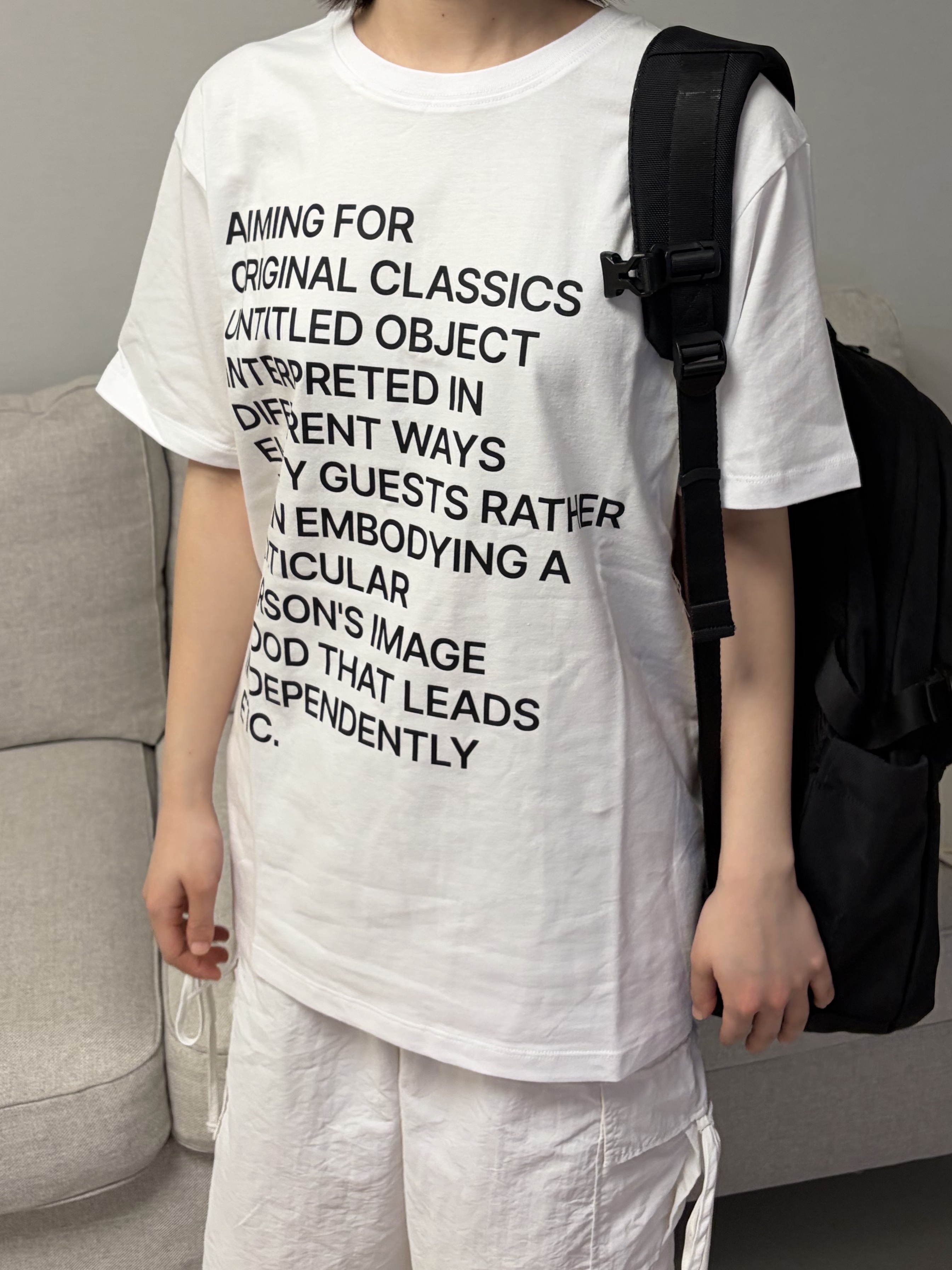 MILLO WOMEN Lettering Archive T-shirts White 착용 스타일 - 6