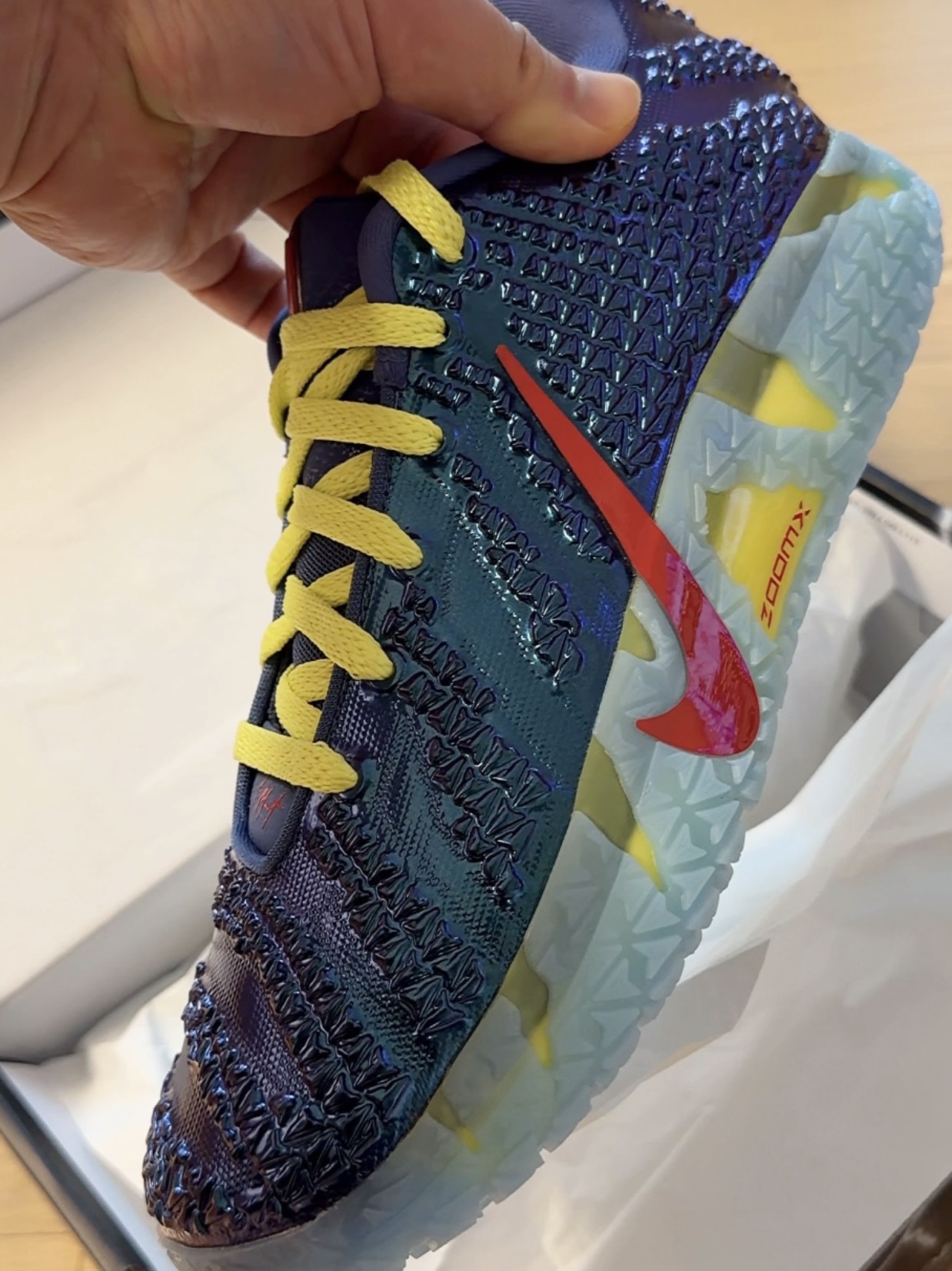 Nike Ja 3 EP Blue Chill Fire Red 착용 스타일 - 2