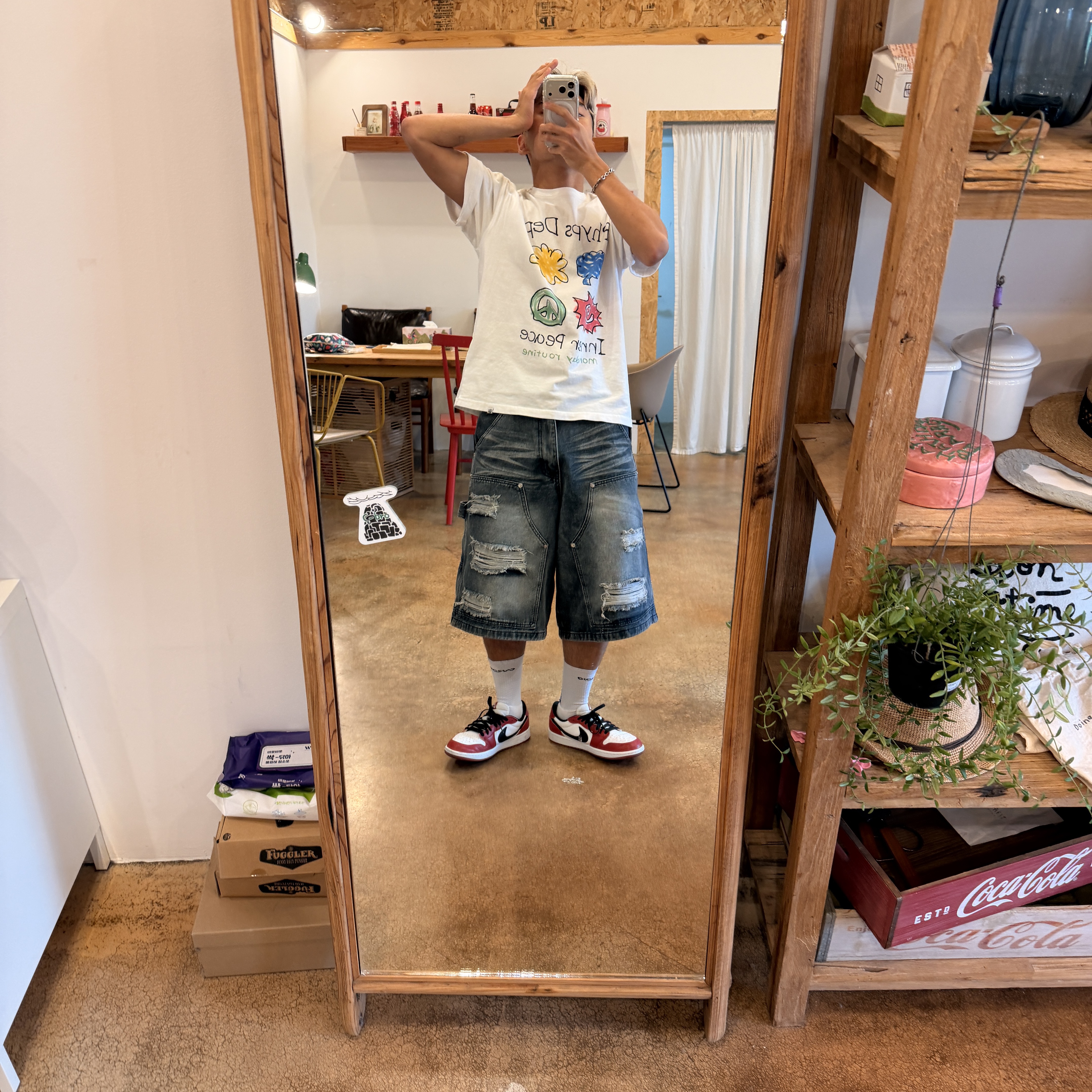 Jordan 1 Retro Low OG Chicago 착용 스타일 - 2