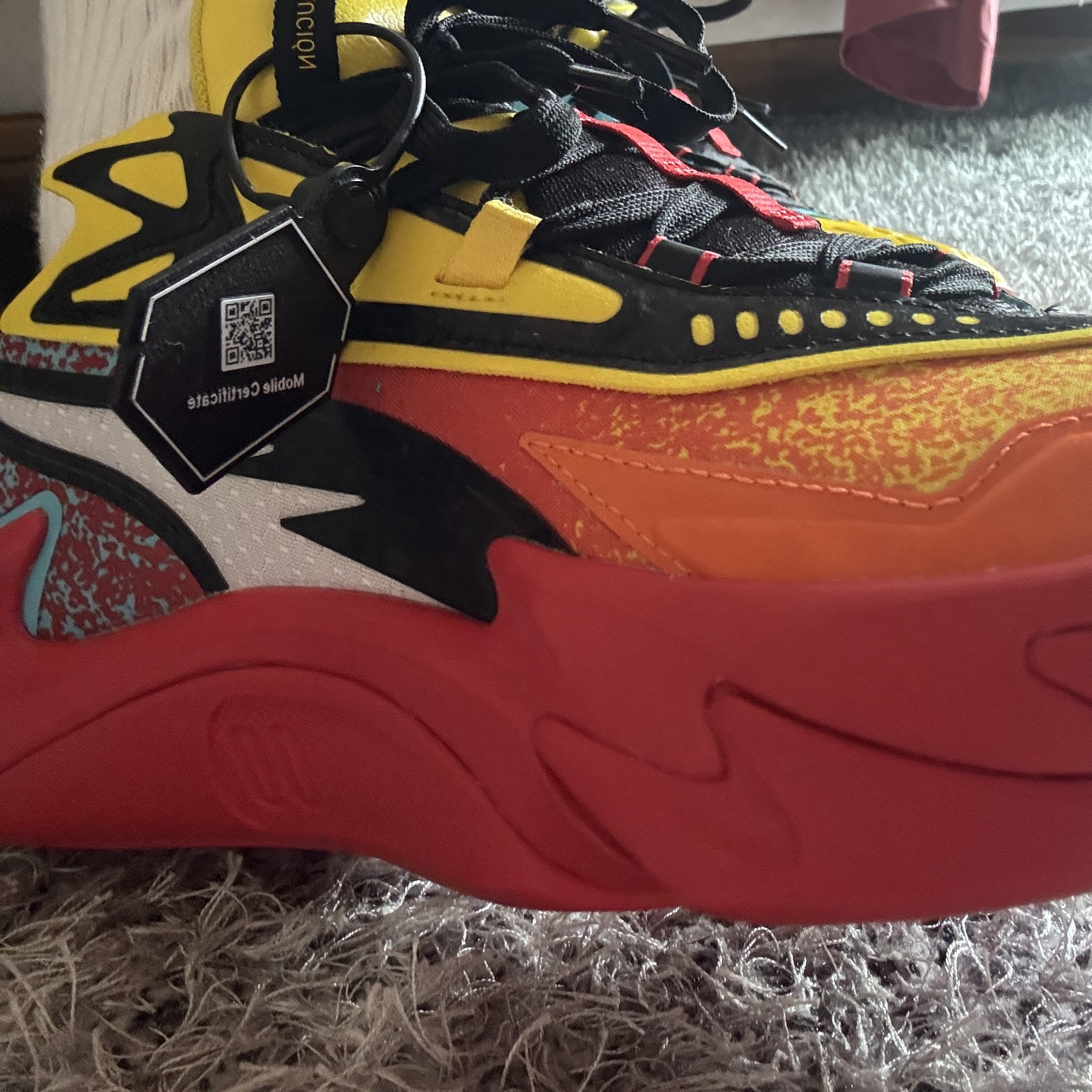 Puma Scoot Zeros 2 Caution Rickie Orange Speed Yellow 착용 스타일 - 3
