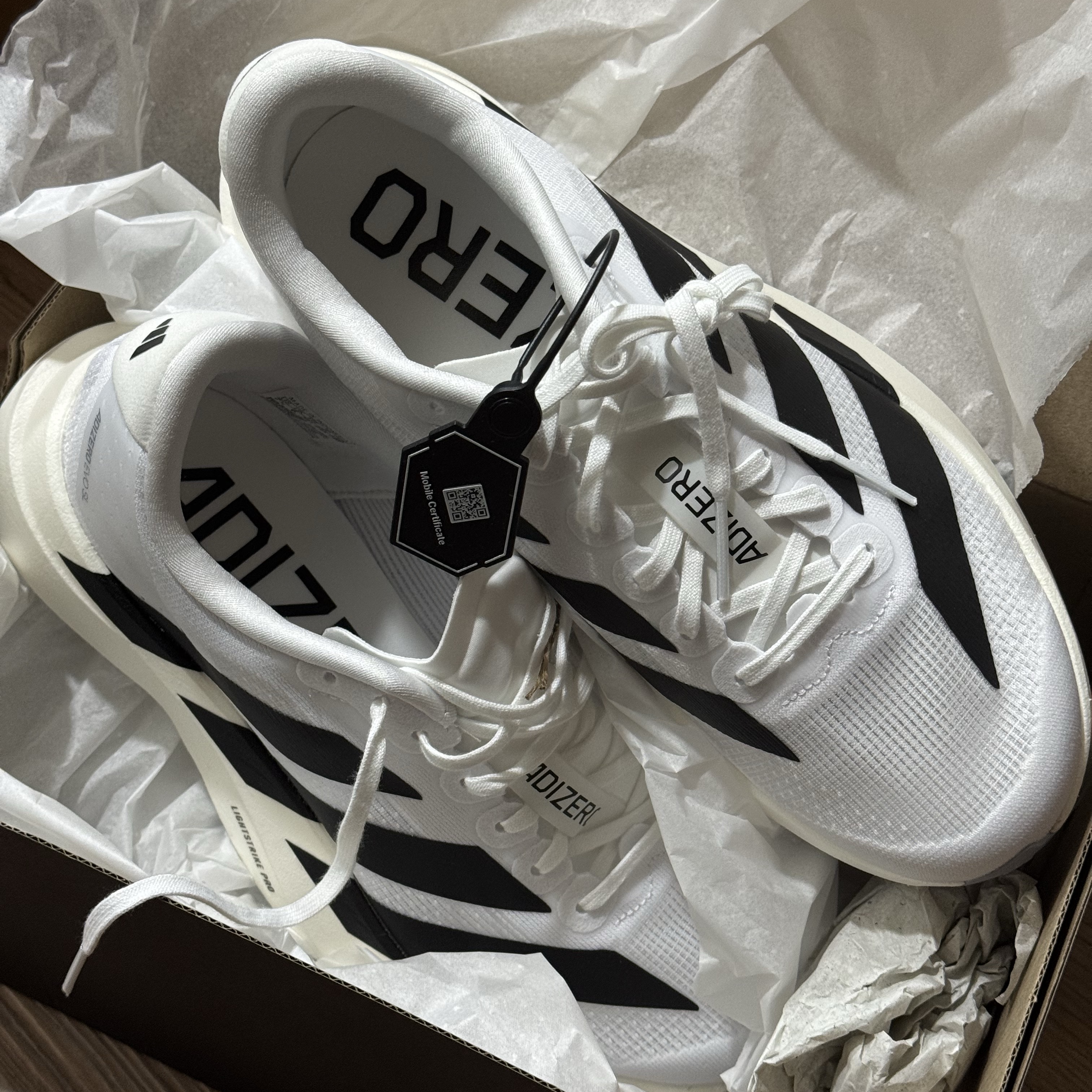 (W) Adidas Adizero EVO SL Cloud White Core Black 착용 스타일
