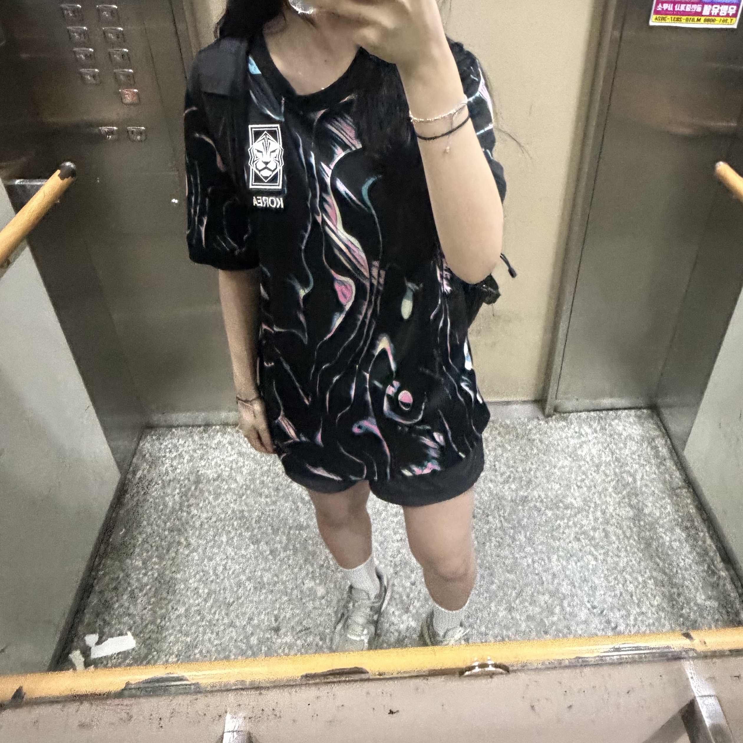 Nike Korea 2023/24 Dri-Fit Stadium Away Replica Jersey Black Pink Glow - Asia (Non Marking Ver.) 착용 스타일