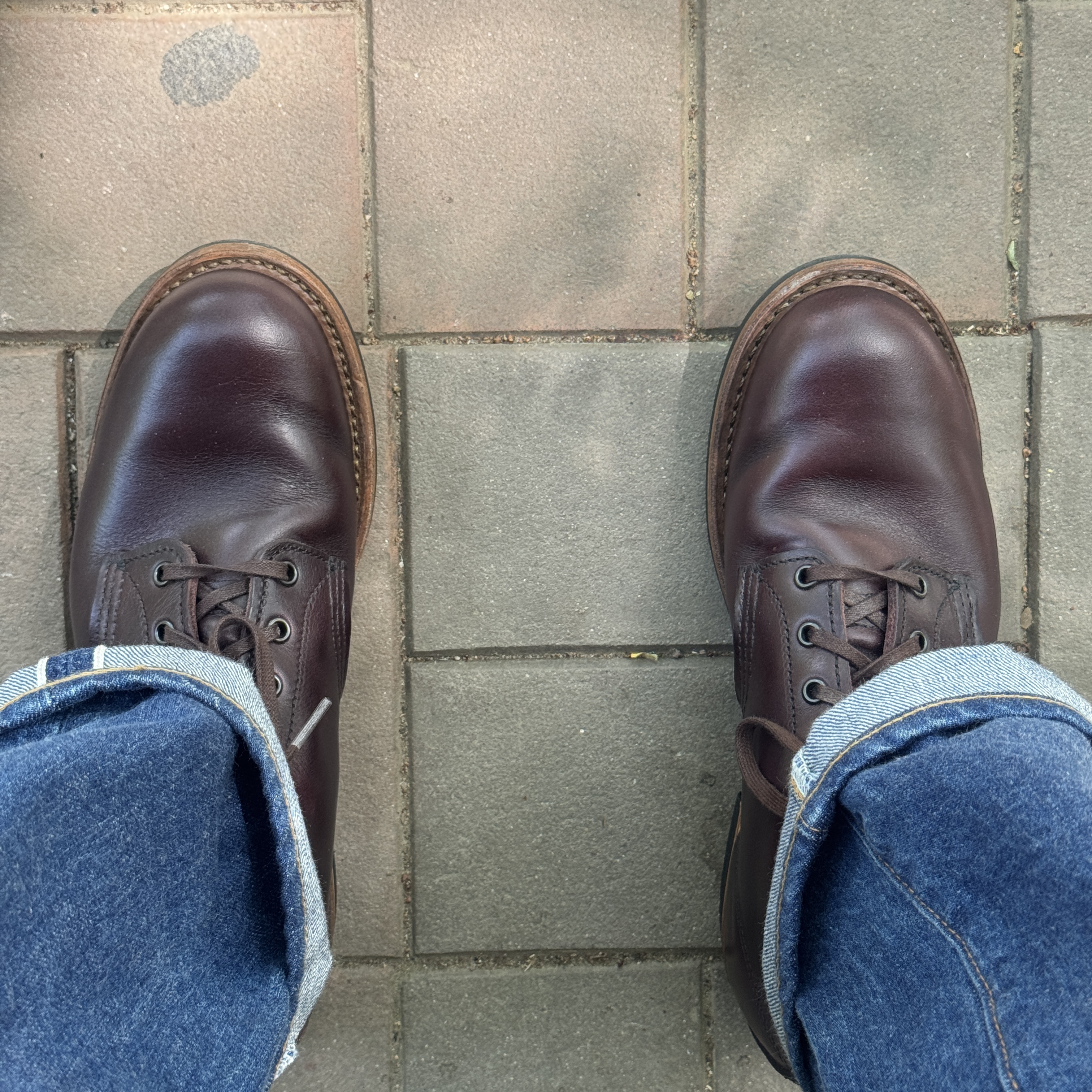 Red Wing Beckman Boots Black Cherry Excalibur - D 착용 스타일 - 6