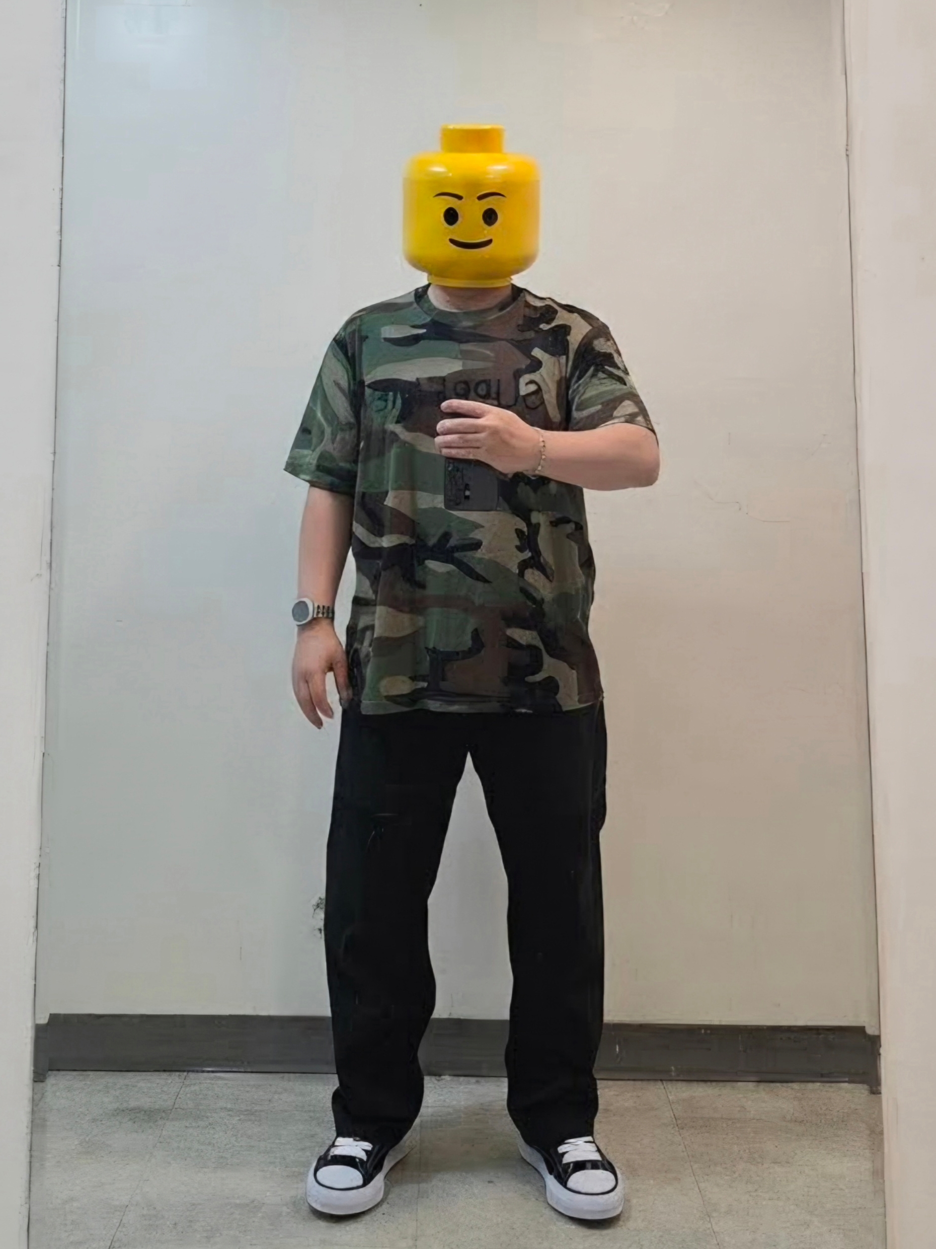 Supreme Capital S/S Top Woodland Camo - 25SS, Gramicci Gadget Pants Black - US Sizing 착용 스타일
