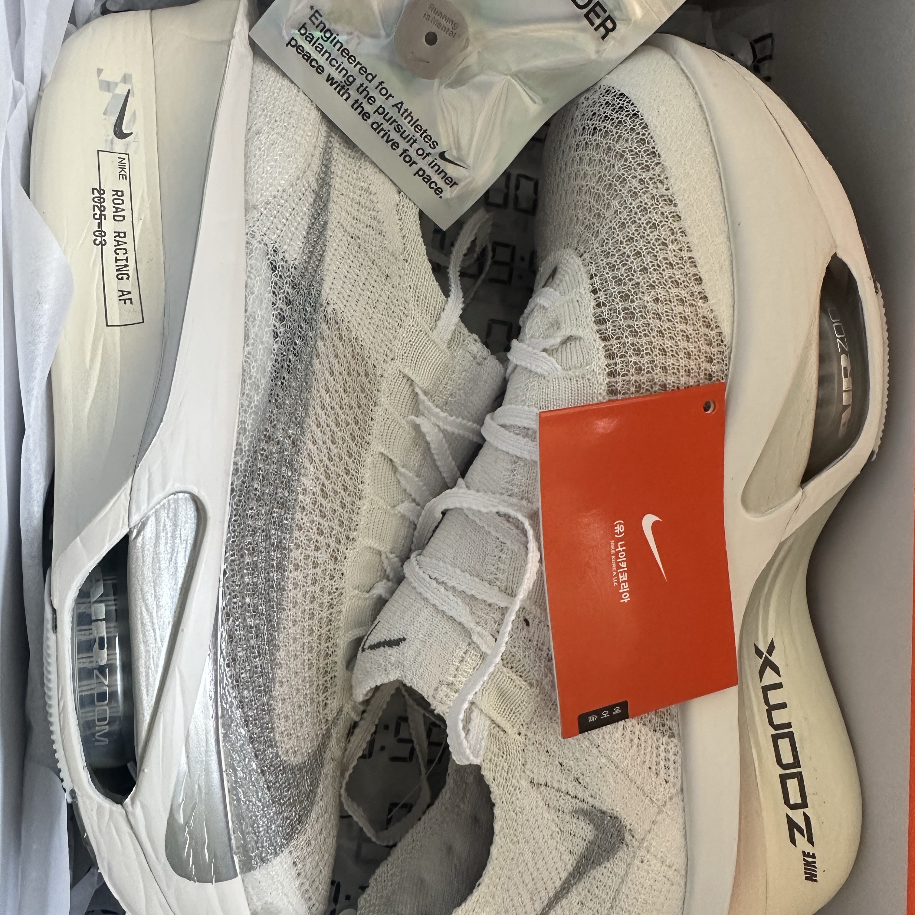 Nike Air Zoom Alphafly Next% 3 Platinum Tint Reflect Silver 착용 스타일