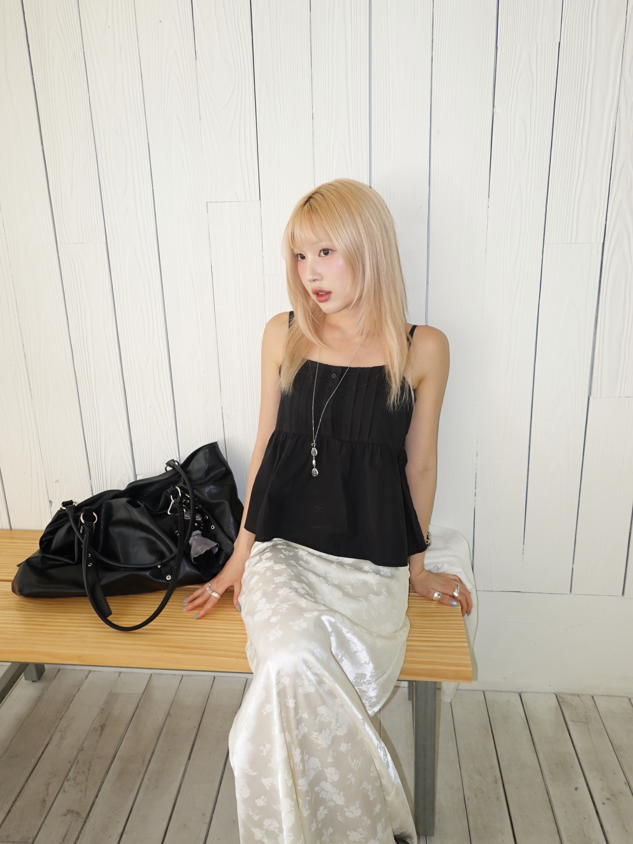 Sanrio Hello Kitty Black Angel Collection Style Up Mascot Angel Black 착용 스타일 - 2