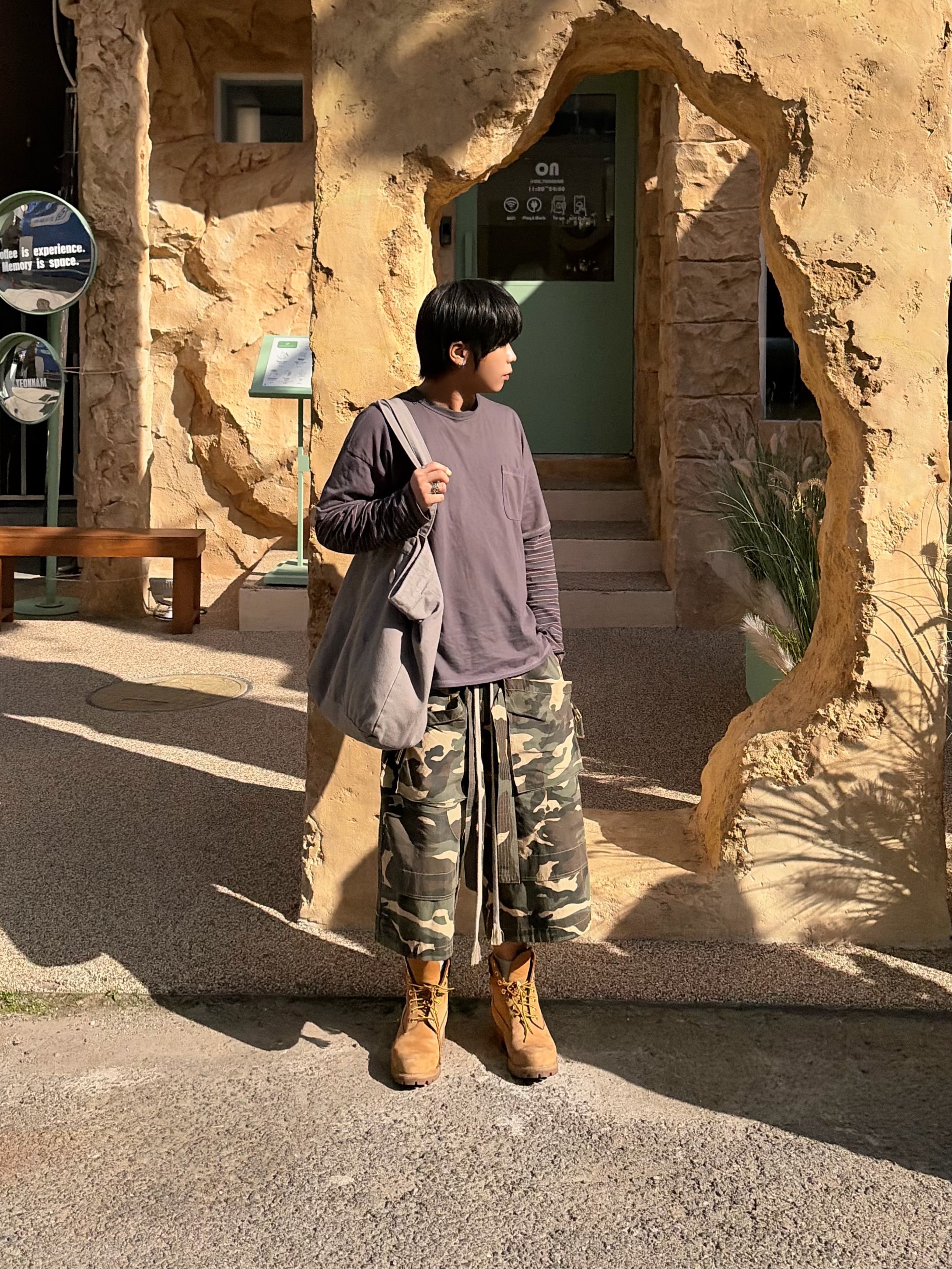 Polyteru Double Layer Tee Purple Navy, Timberland Premium 6 inch Waterproof Boot Wheat Nubuck - Wide 착용 스타일 - 7