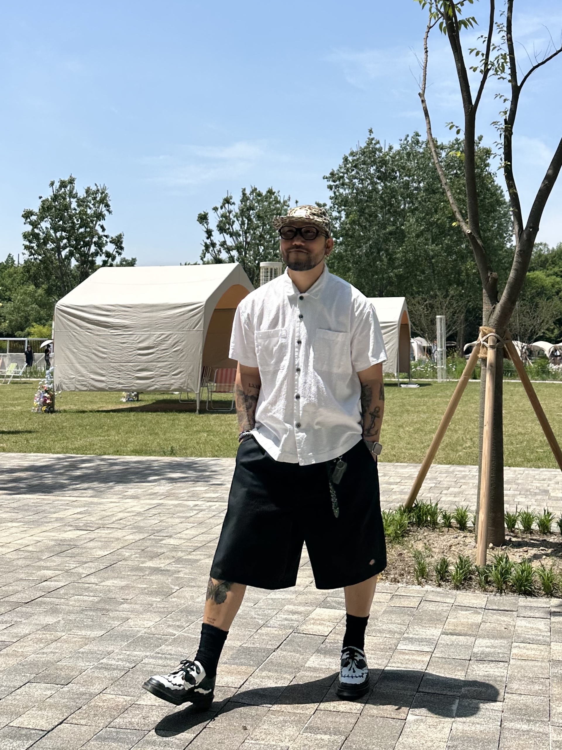 Dr. Martens x Supreme 1461 3-Eye Shoe Black - 25FW, Dickies Loose Fit 13 Inch Flat Front Work Shorts Black ์ฐฉ์ฉ ์คํ์ผ - 4