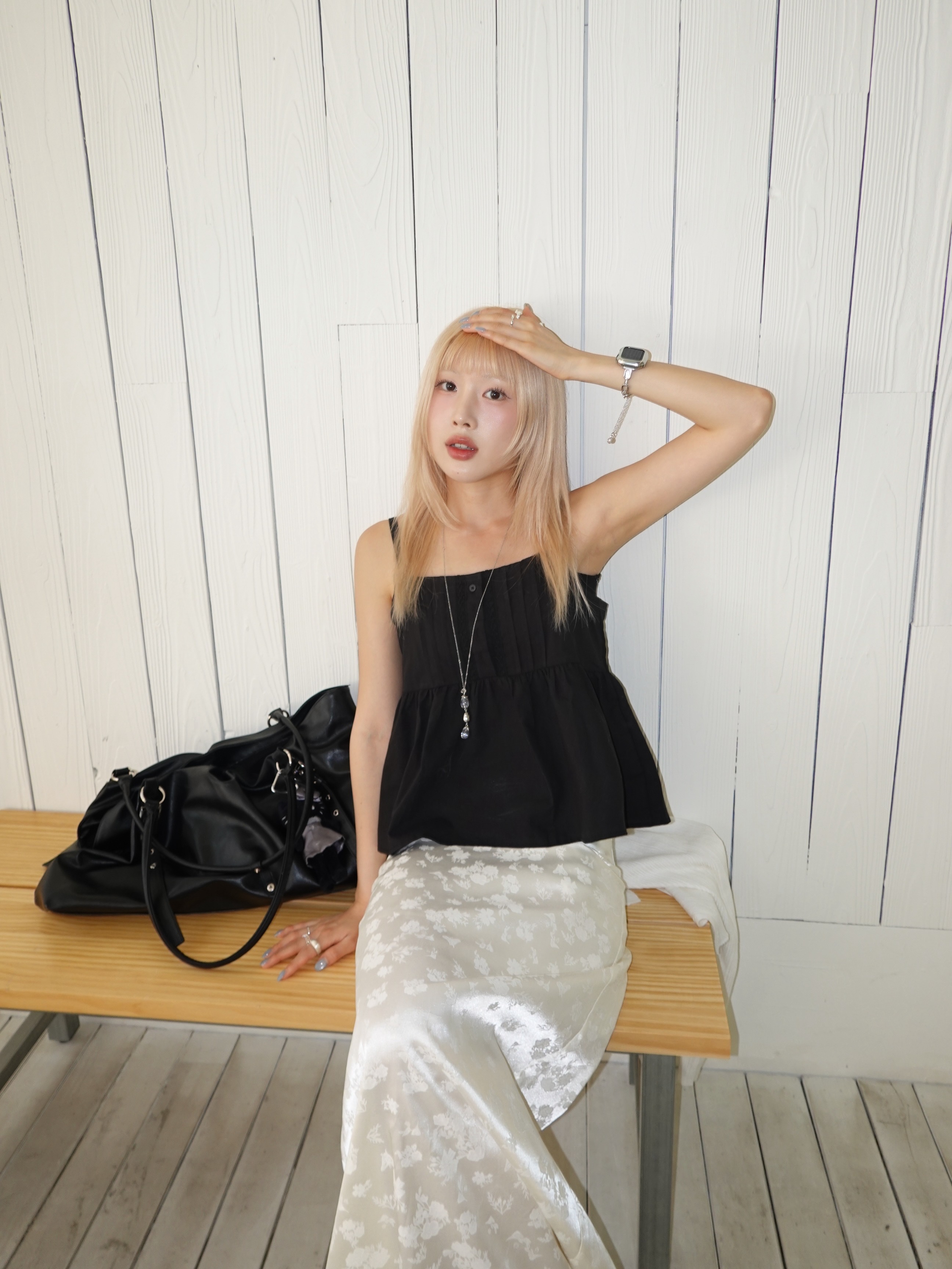 Sanrio Hello Kitty Black Angel Collection Style Up Mascot Angel Black 착용 스타일 - 1