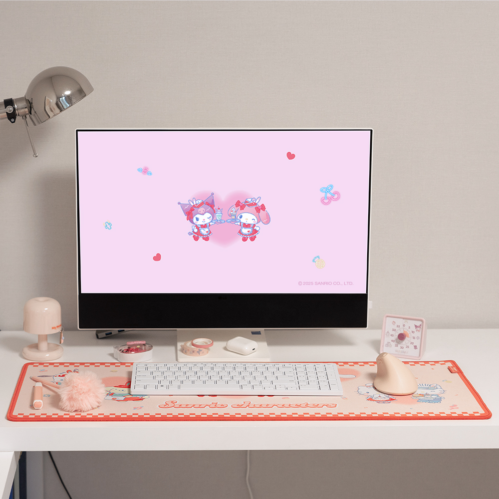 로이체 산리오 캐릭터즈 논슬립 데스크 마우스 키보드 장패드(Royche Sanrio Characters Non-Slip Desk Mat Mouse & Keyboard Long Pad) - 6