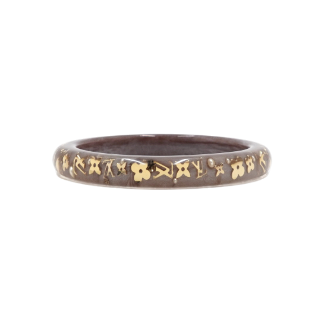 ITCJFJWNSTR5 Louis Vuitton Monogram Brown Inclusion Bangle Bracelet