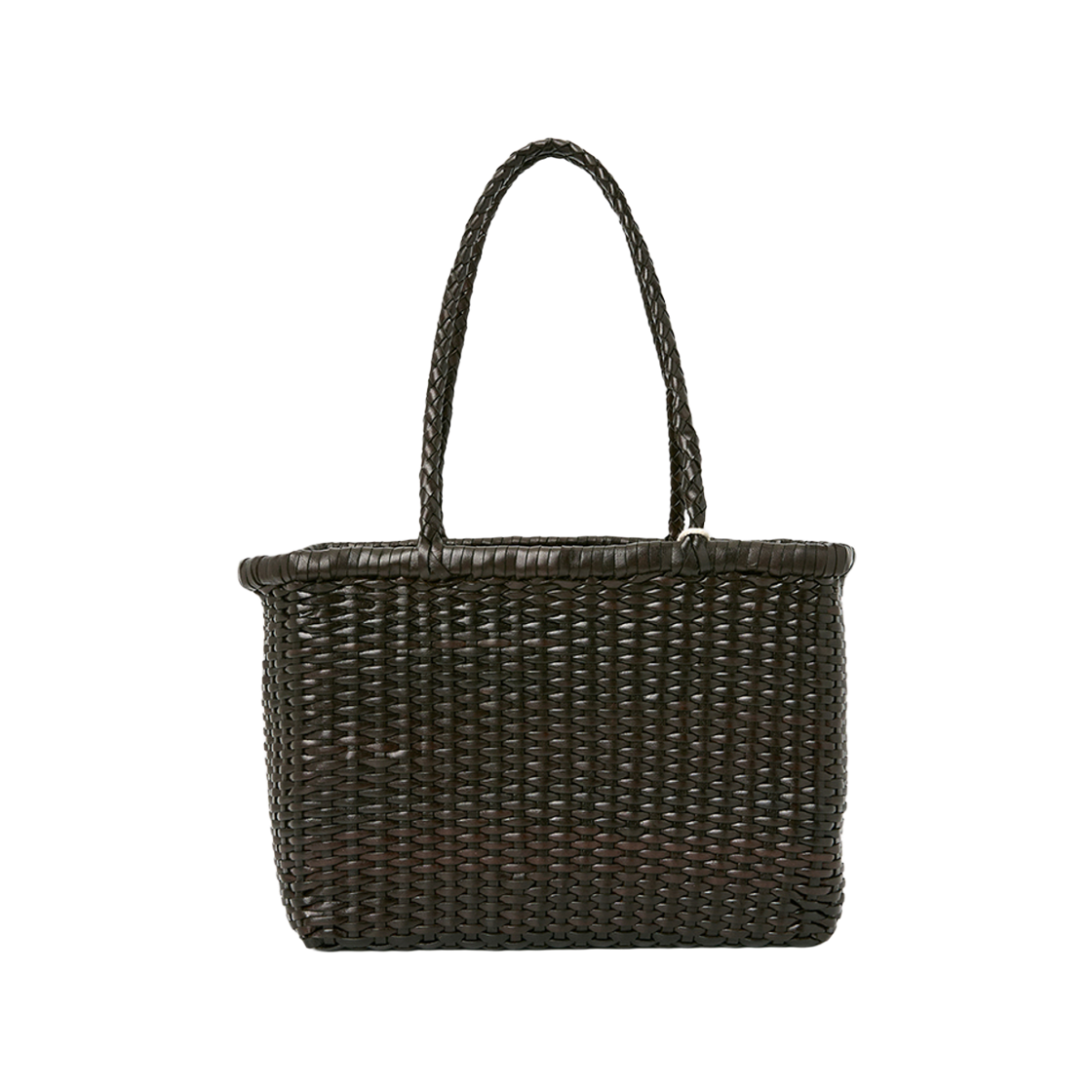 [15% 쿠폰] (W) 드래곤디퓨전 B 위브 스몰 바스켓백 브라운([15% 쿠폰] (W) Dragon Diffusion B Weave Small Basket Bag Brown) - 1