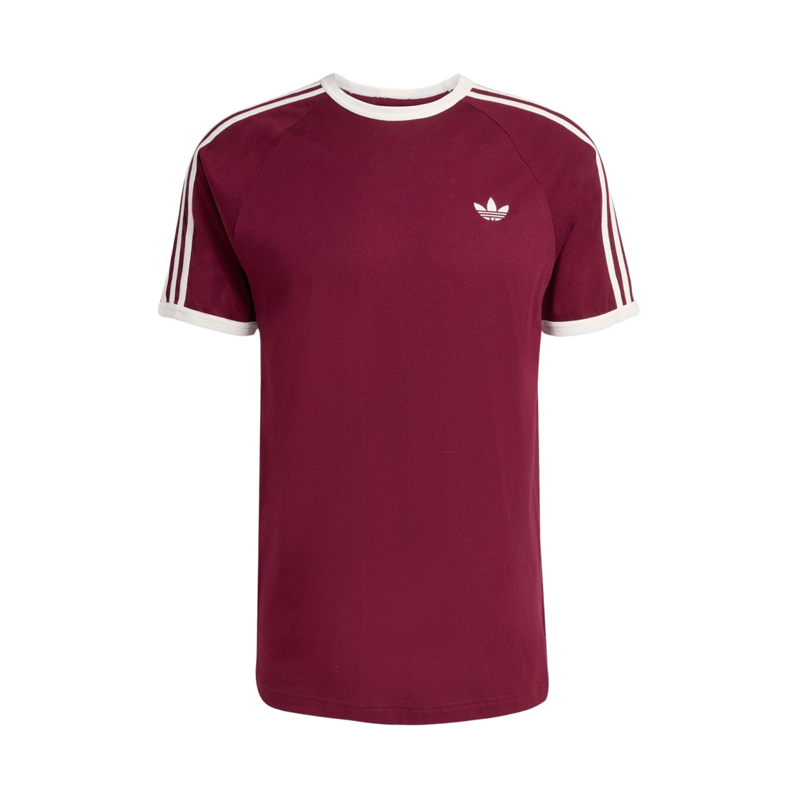 아디다스 오리지널스 삼선 티셔츠 마룬 오프 화이트 - KR 사이즈(Adidas Originals 3-Stripe T-Shirt Maroon Off White - KR Sizing) - 1