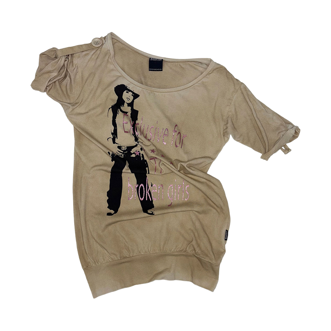 스컬프터 브로큰 걸스 롤업 티 더티 샌드(Sculptor Broken Girls Roll Up Tee Dirty Sand)